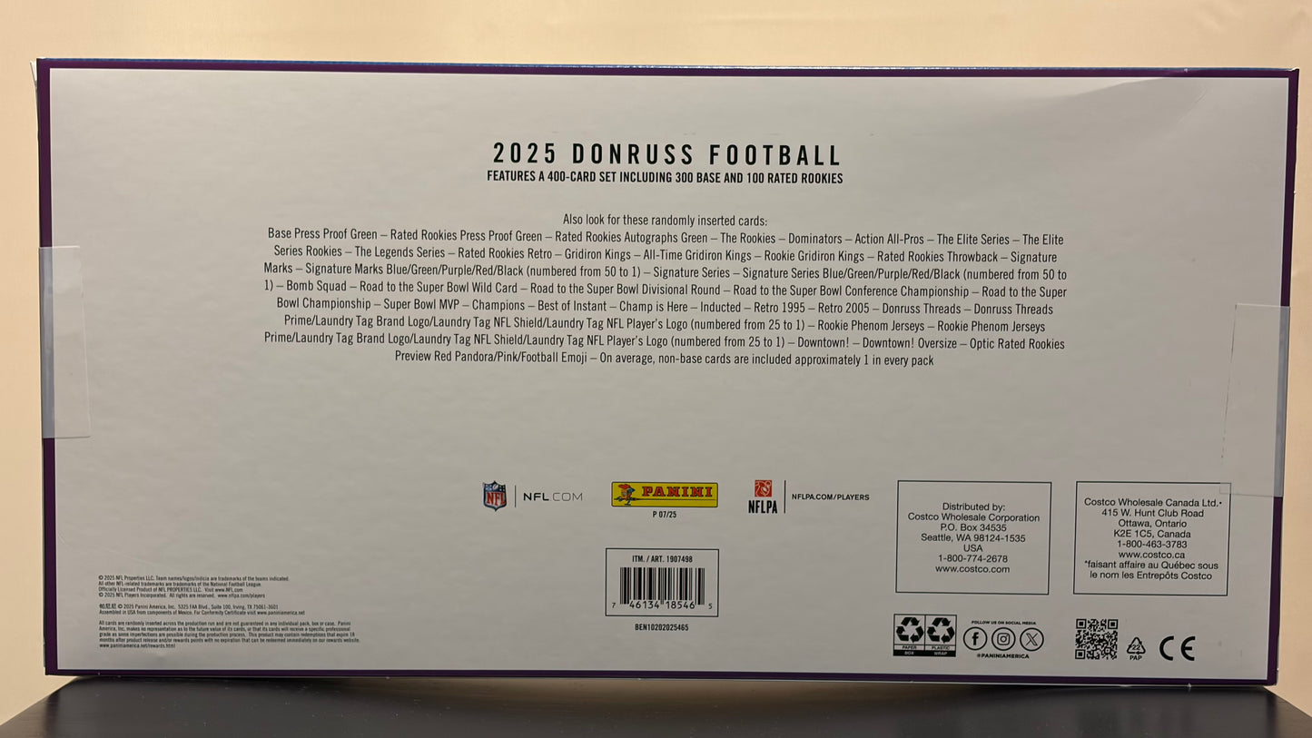 2025 Panini Donruss Football Bundle Box (Downtown Oversized Pack)