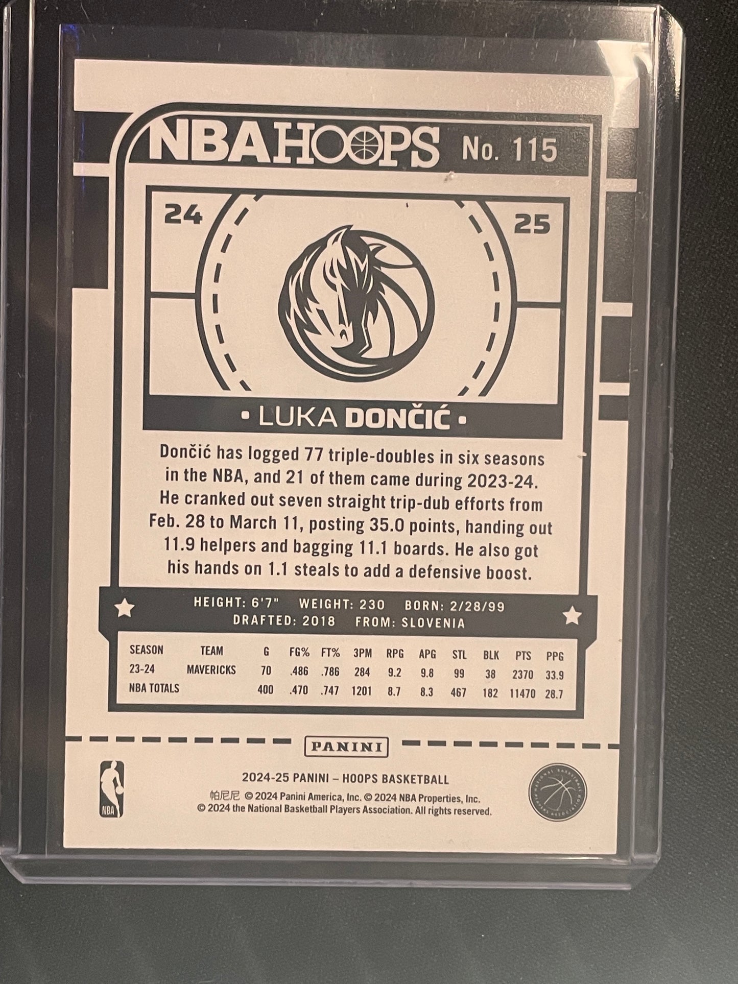 NBA Hoops Basketball Luka Doncic /75 #115