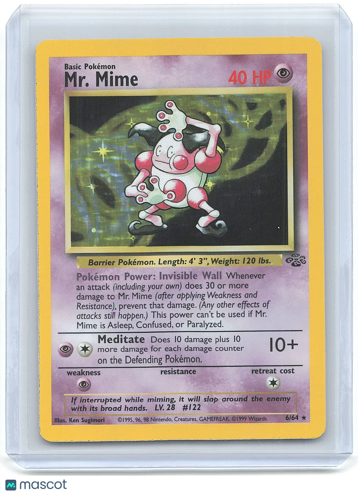 1995 Pokemon Mr. Mime #6/64 6/64 - Papa Joey's Collectibles