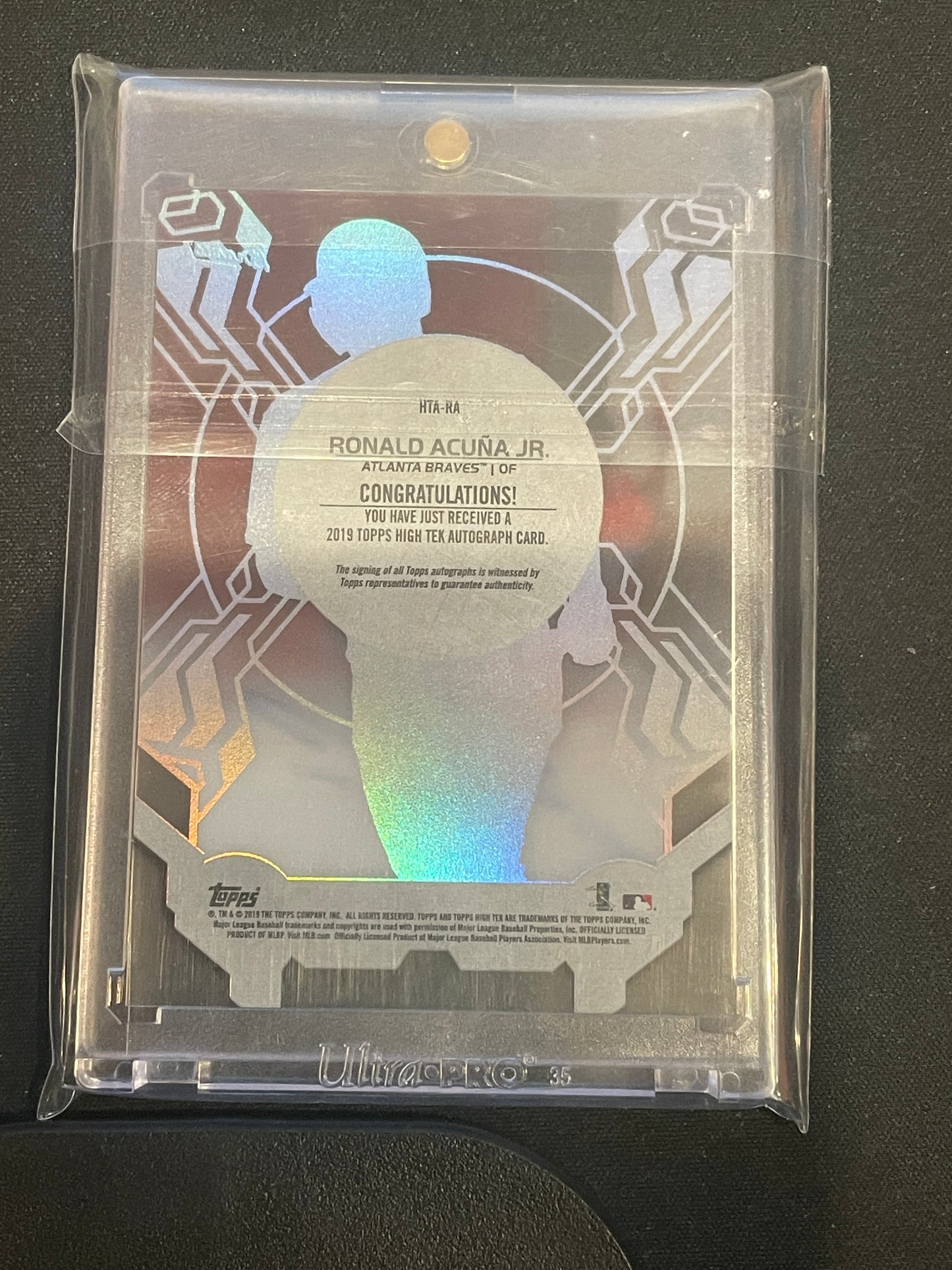 2019 Topps High Tek Baseball Ronald Acuna Jr Autograph /25 #HTA-RA
