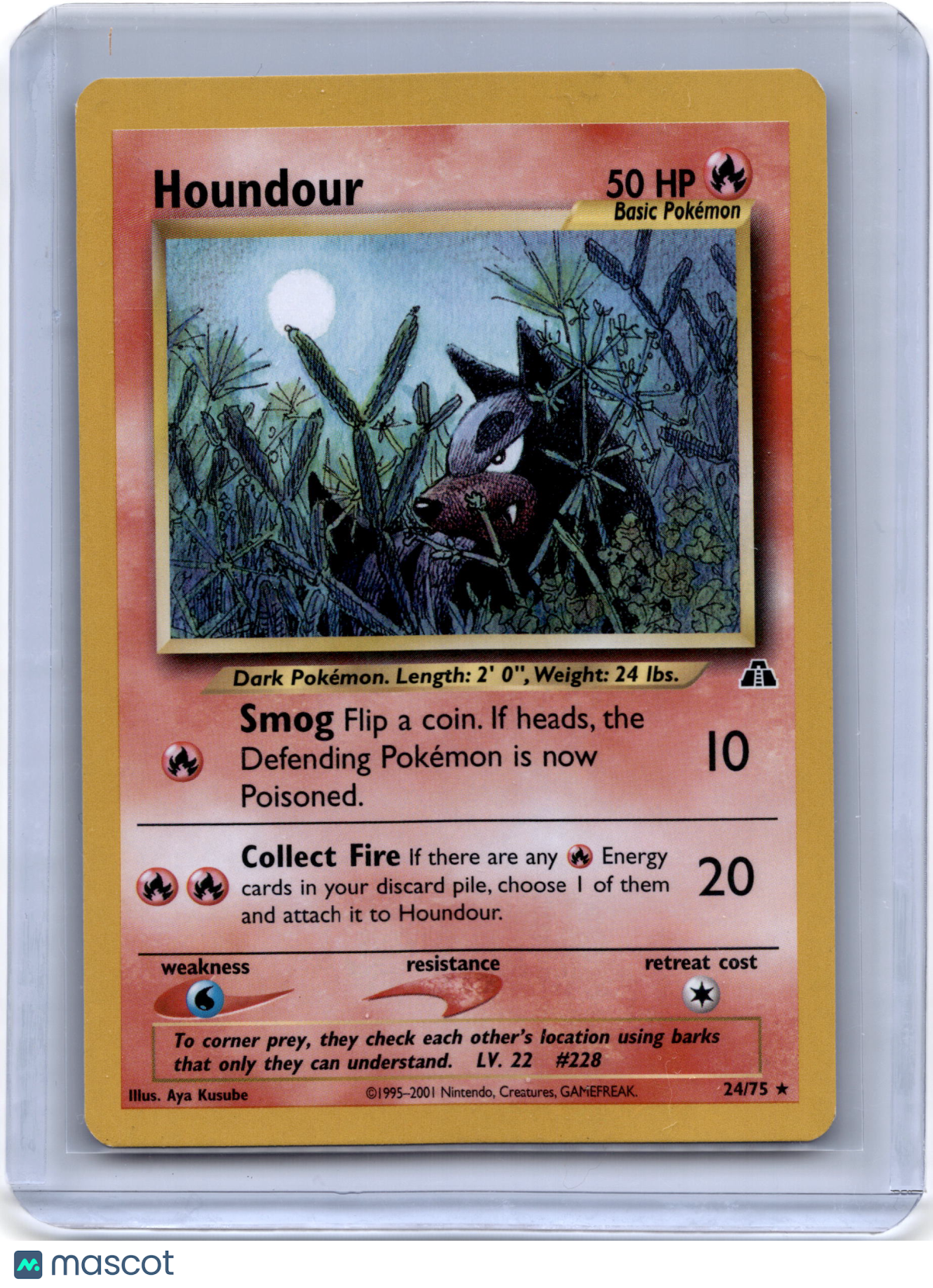 2001 Pokemon TCG Houndour Neo Discovery #24/75 Unlimited
