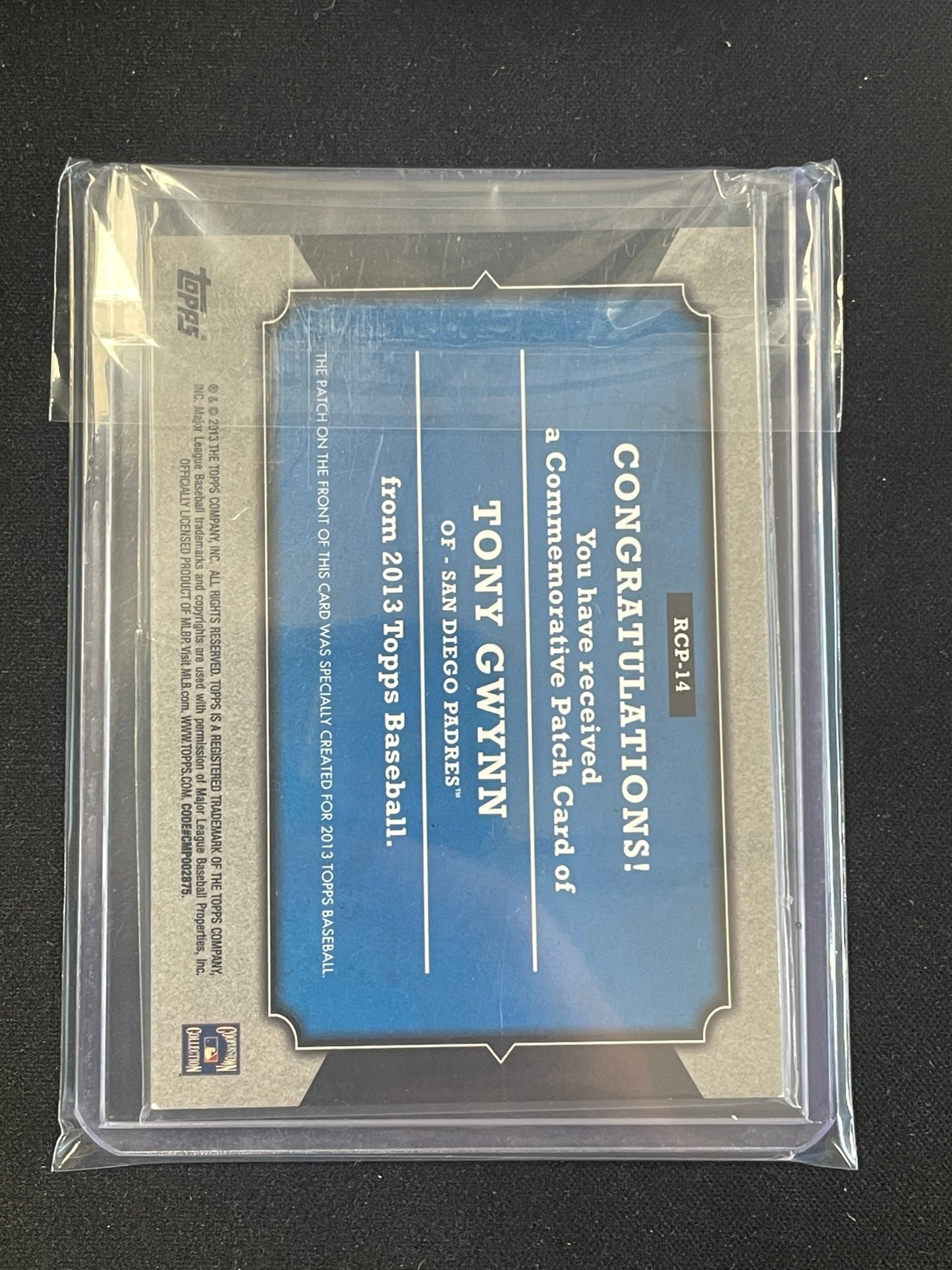 2013 Baseball Ozzie Smith Relic Patch #RCP-14