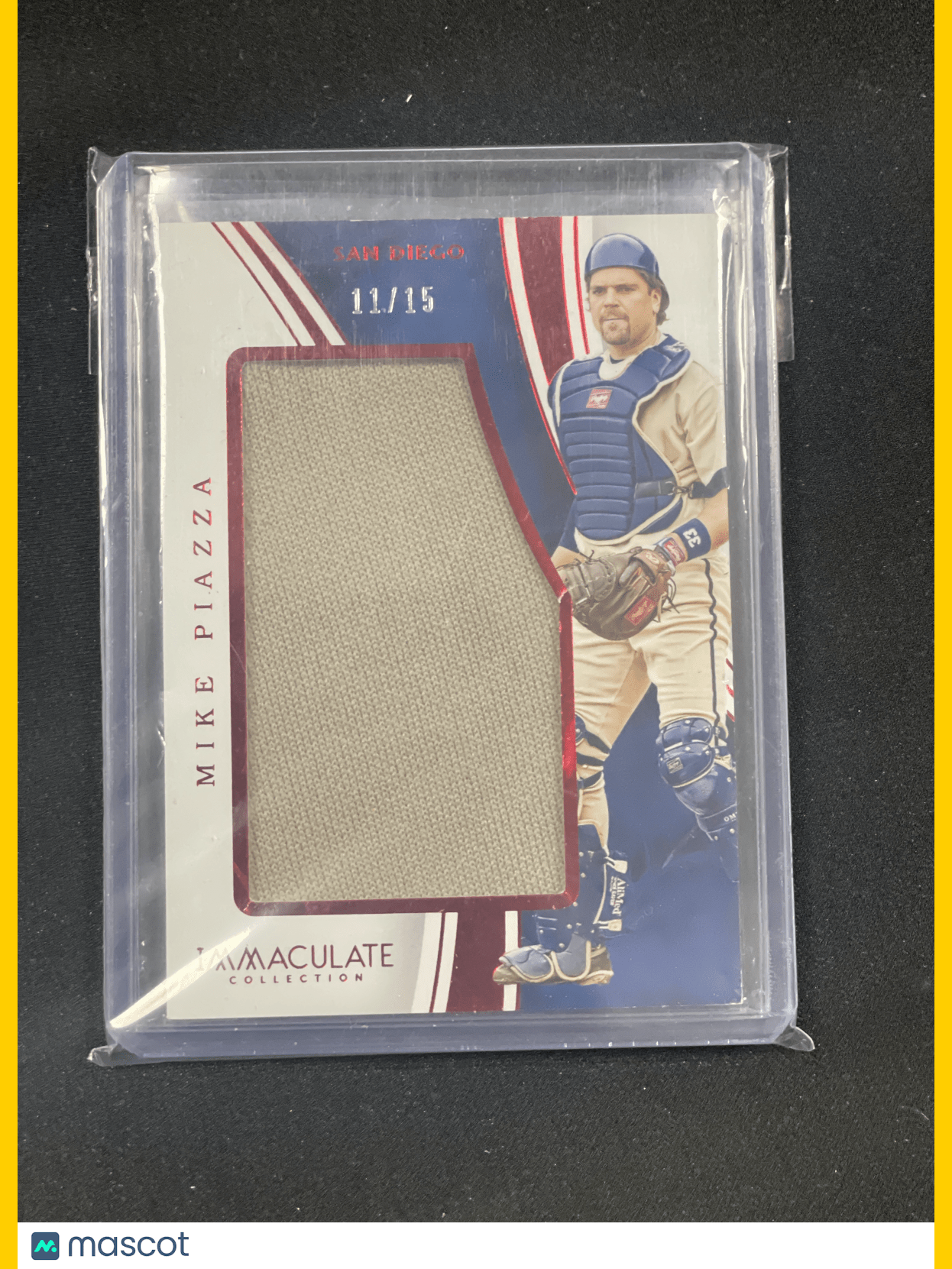 2016 Immaculate Baseball Mike Piazza Relic /15 #ISD-MP