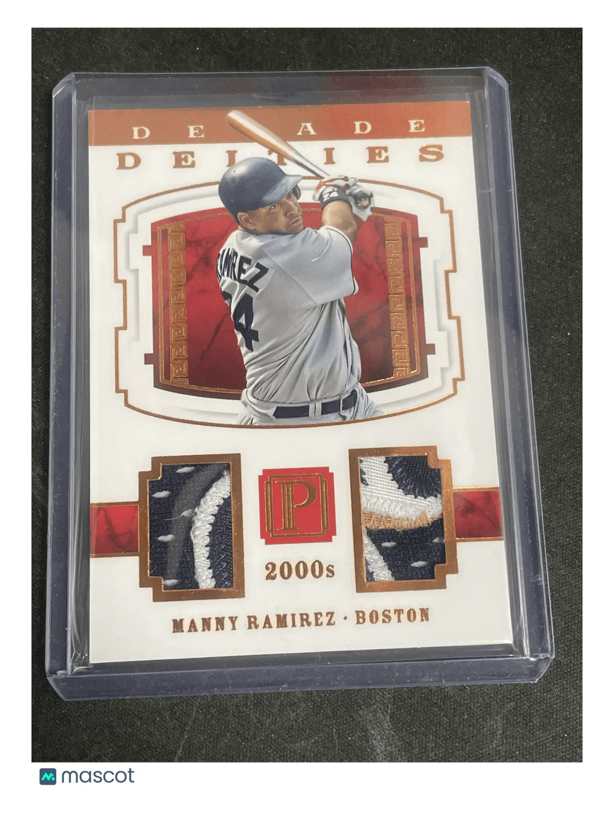 2016 Pantheon Baseball Manny Ramirez Relic /5 #DD-MR - Papa Joey's Collectibles