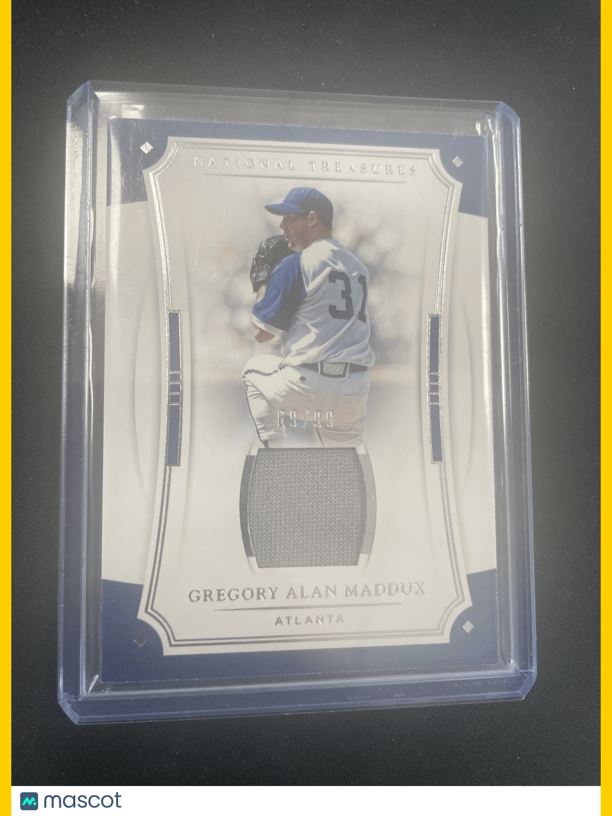 2017 National Treasures Baseball Greg Maddux Relic /99 #141