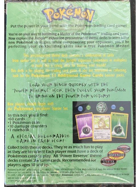 1999 Pokemon Power Reserve Theme Deck - Papa Joey's Collectibles