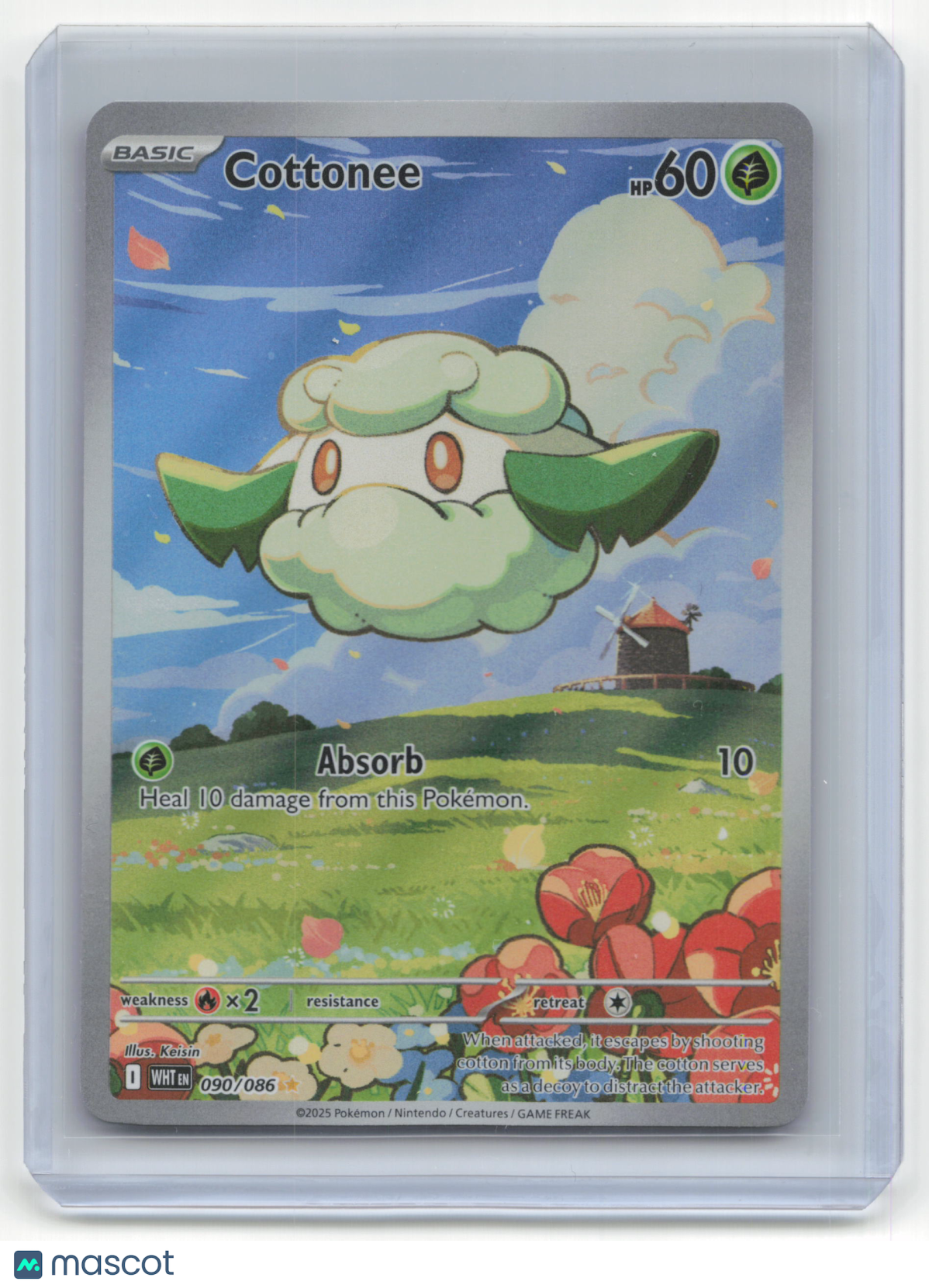 2025 Pokemon Cottonee White Flare #90/86 Near Mint