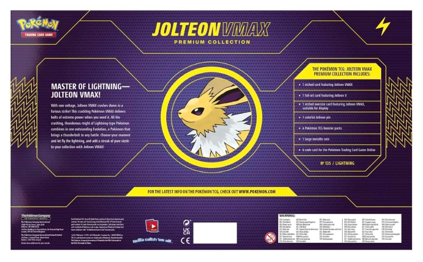2021 Pokemon Sword & Shield Jolteon VMAX Premium Collection Box - Papa Joey's Collectibles