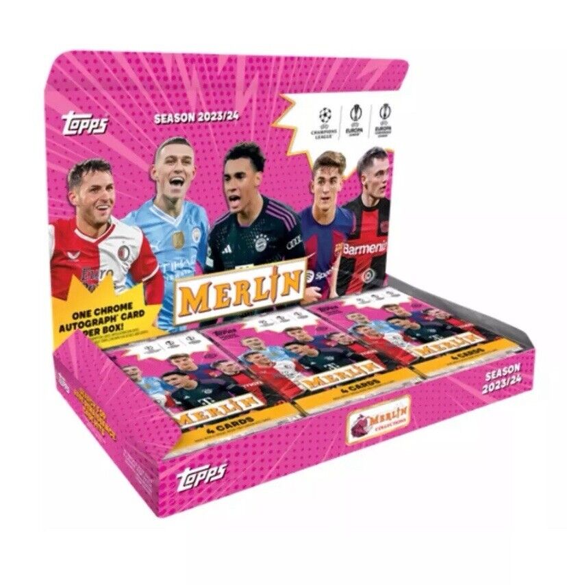 2023-24 Topps Merlin UEFA Club Competitions Soccer Hobby Pack