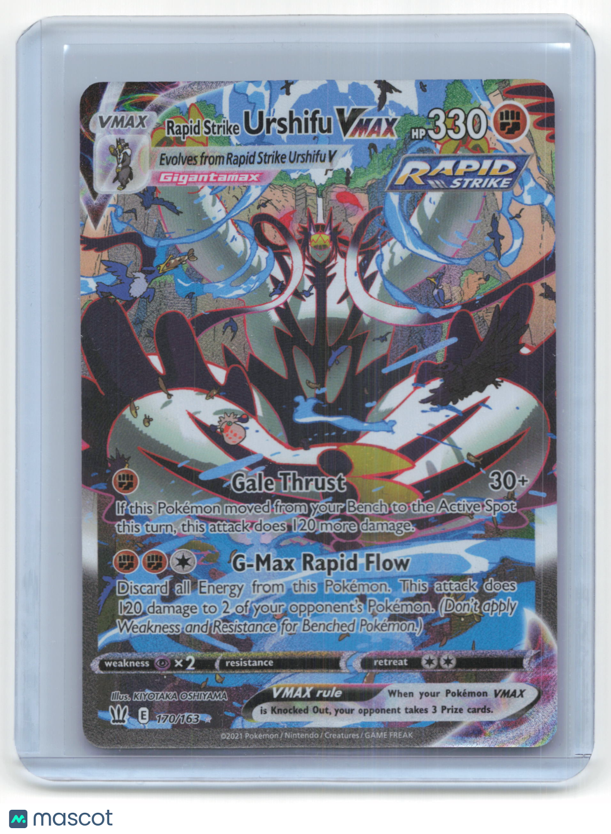 2021 Pokemon TCG Rapid Strike Urshifu VMAX Battle Styles #170/163