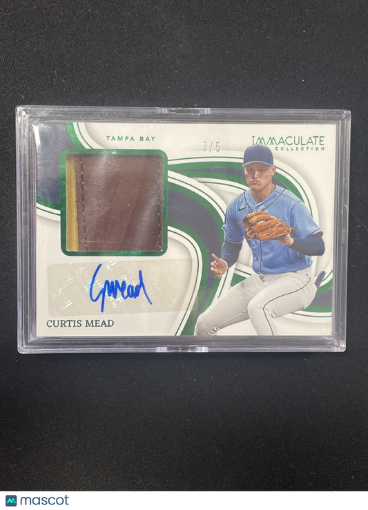 2023 Immaculate Panini Baseball Curtis Mead Autograph Relic /5
