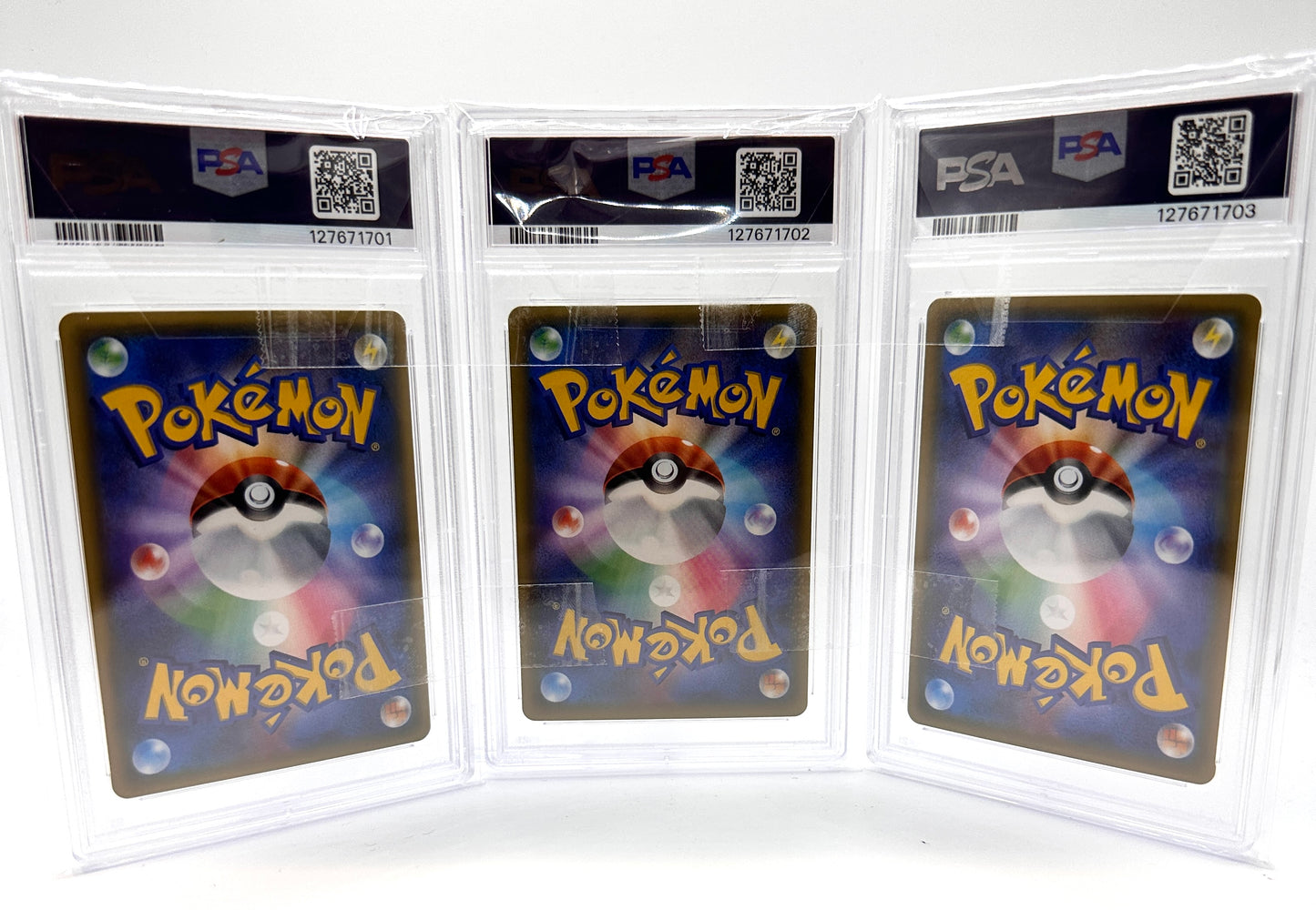 2016 Pokemon—Charmander Charmeleon Charizard PokeKyun #3-5 — JP(Seq. Set) PSA 10