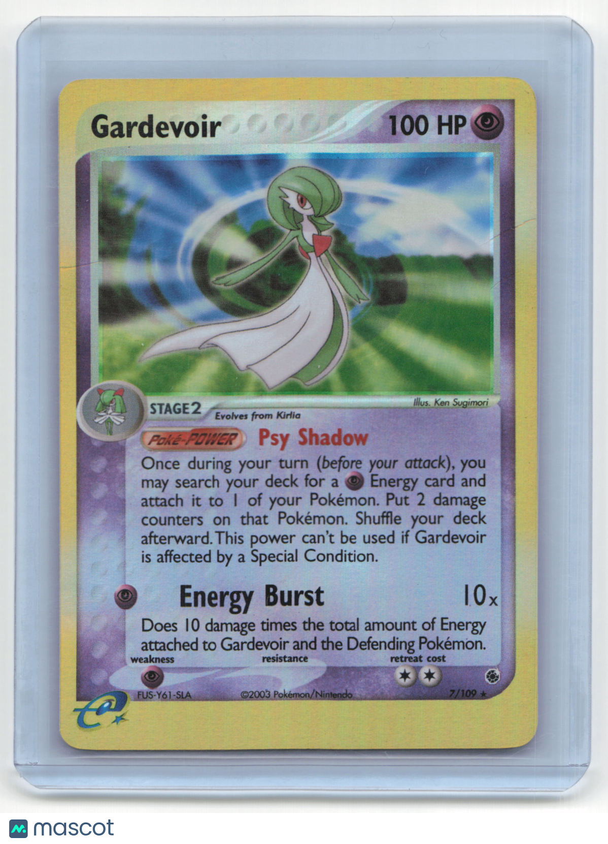 2003 Pokemon TCG Gardevoir Ruby and Sapphire #7/109 English Damaged Holo