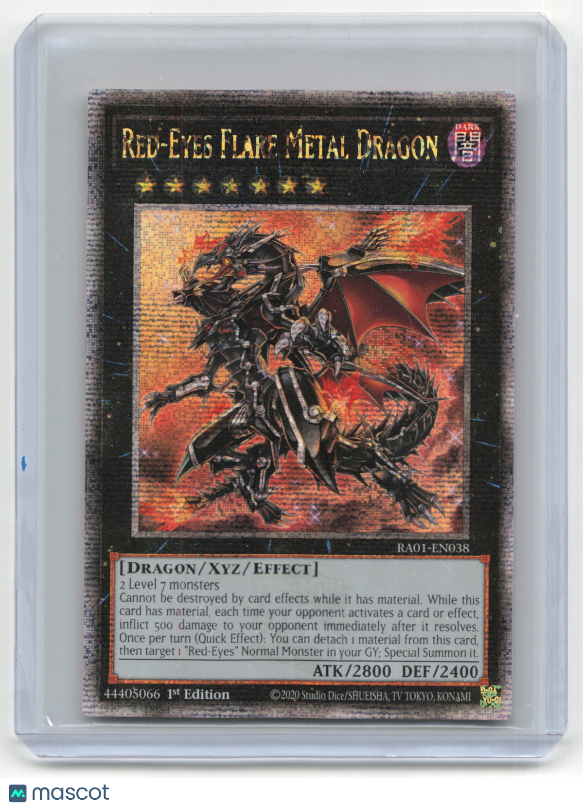2023 Yu-Gi-Oh! Red-Eyes Flare Metal Dragon 25th Anniversary #RA01-EN038 QCR