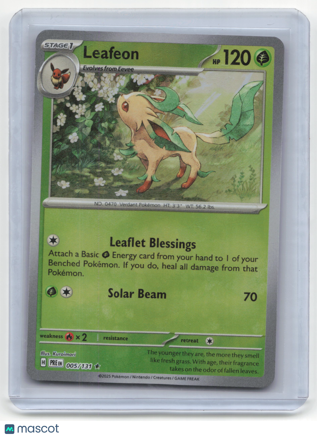 2007 Pokemon Leafeon Prismatic Evolutions #005/111