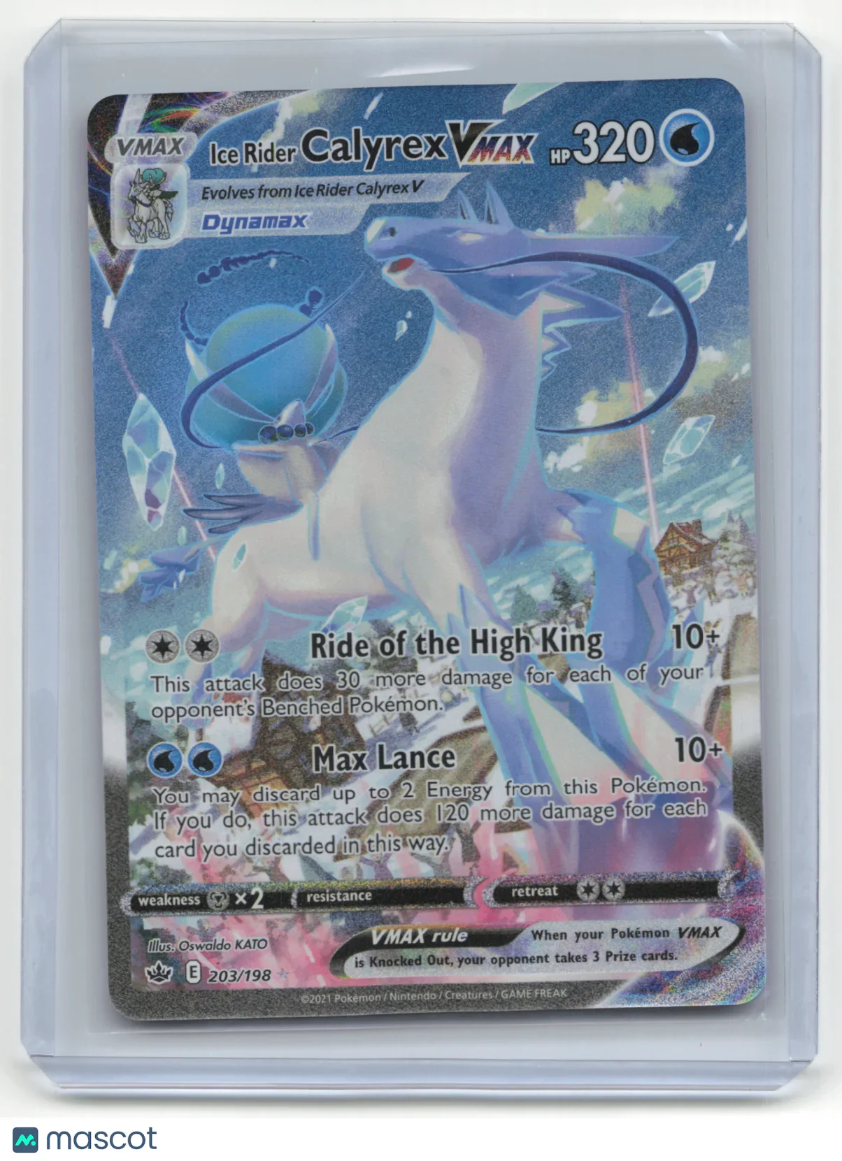 2021 Pokemon TCG Ice Rider Calyrex VMAX Chilling Reign #203/198 - Papa Joey's Collectibles