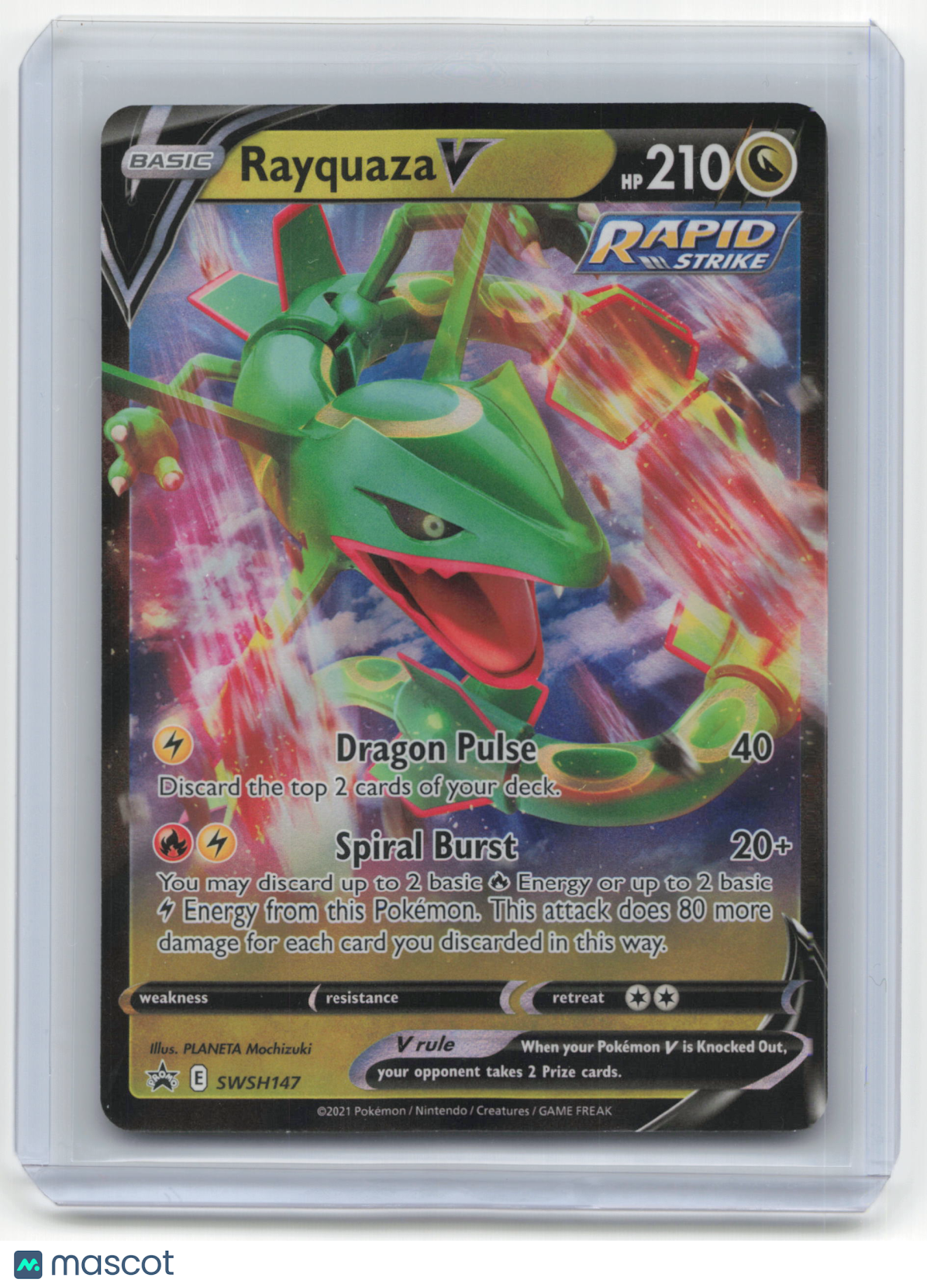 2021 Pokemon Rayquaza V SWSH Black Star Promos #SWSH147 Promo