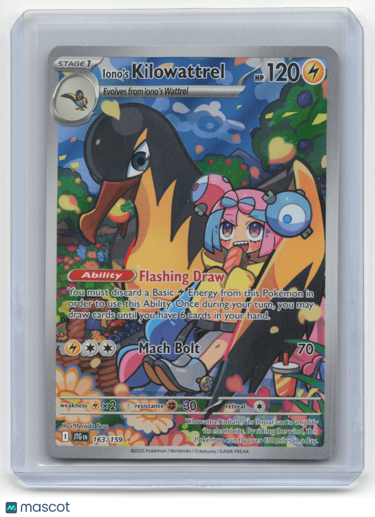 2025 Pokemon TCG Kilowattrel Journey Together #163/159