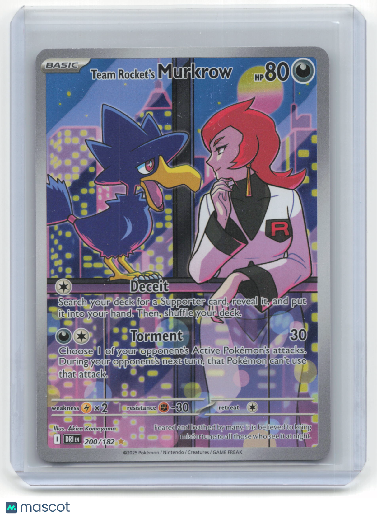 2025 Pokemon Team Rocket's Murkrow Sv10: Destined Rivals #200/182 Near Mint