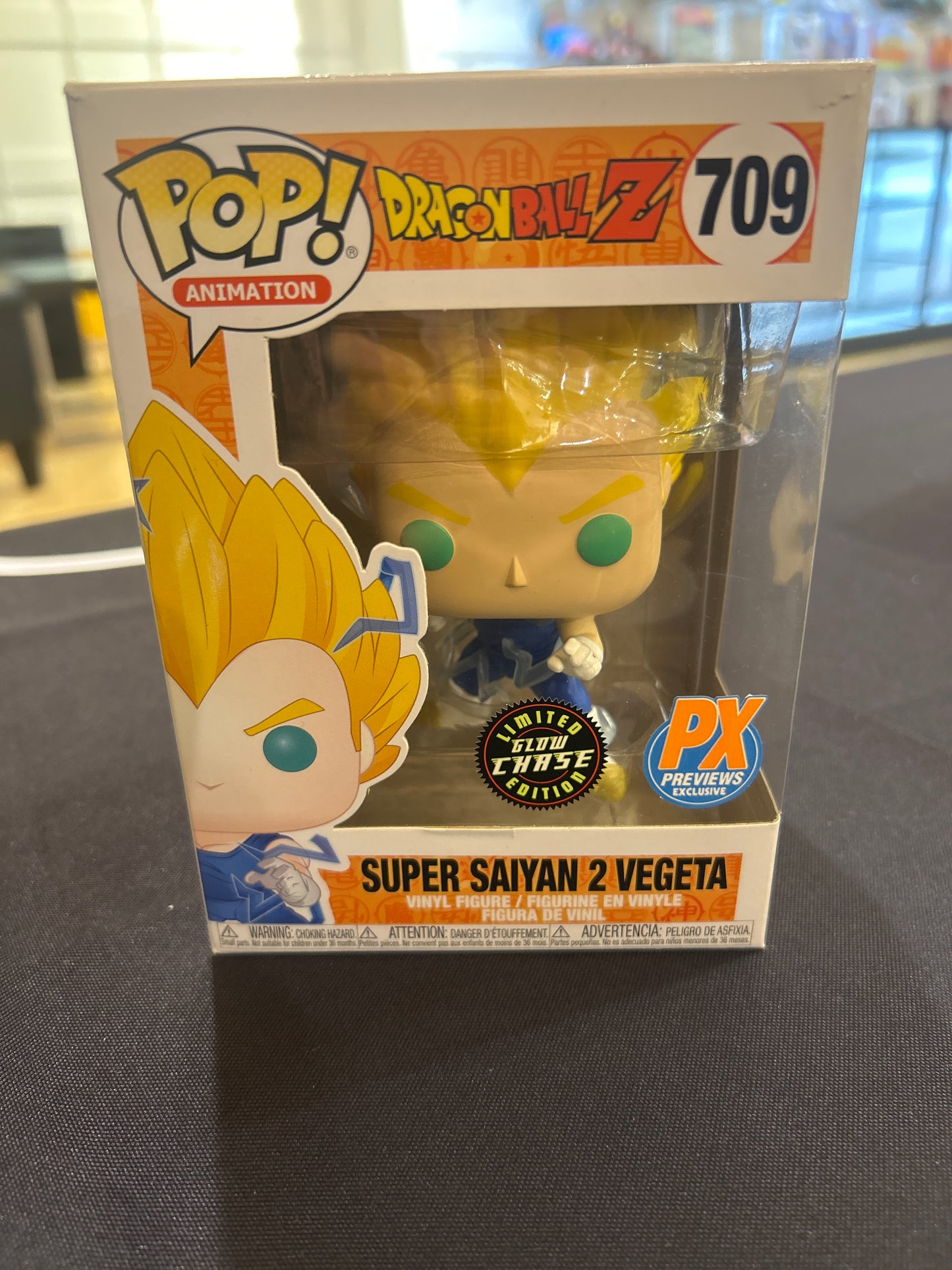 POP! Animation Dragon Ball Z 709 Super Saiyan 2 Vegeta Glow Chase PX Previews Exclusive