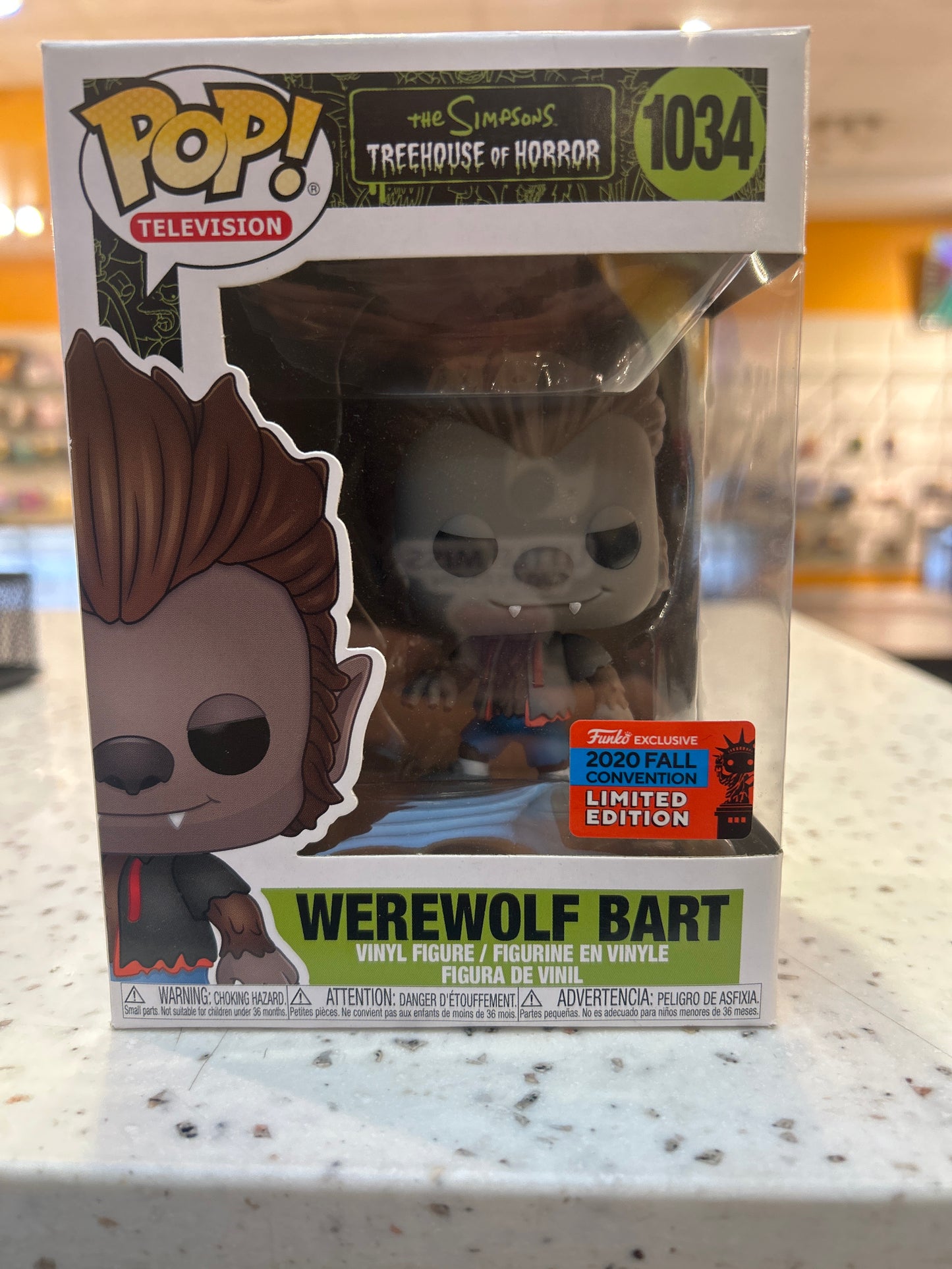 Pop! Television 1034 Werewolf Bart The Simpsons Limited Edition Funko