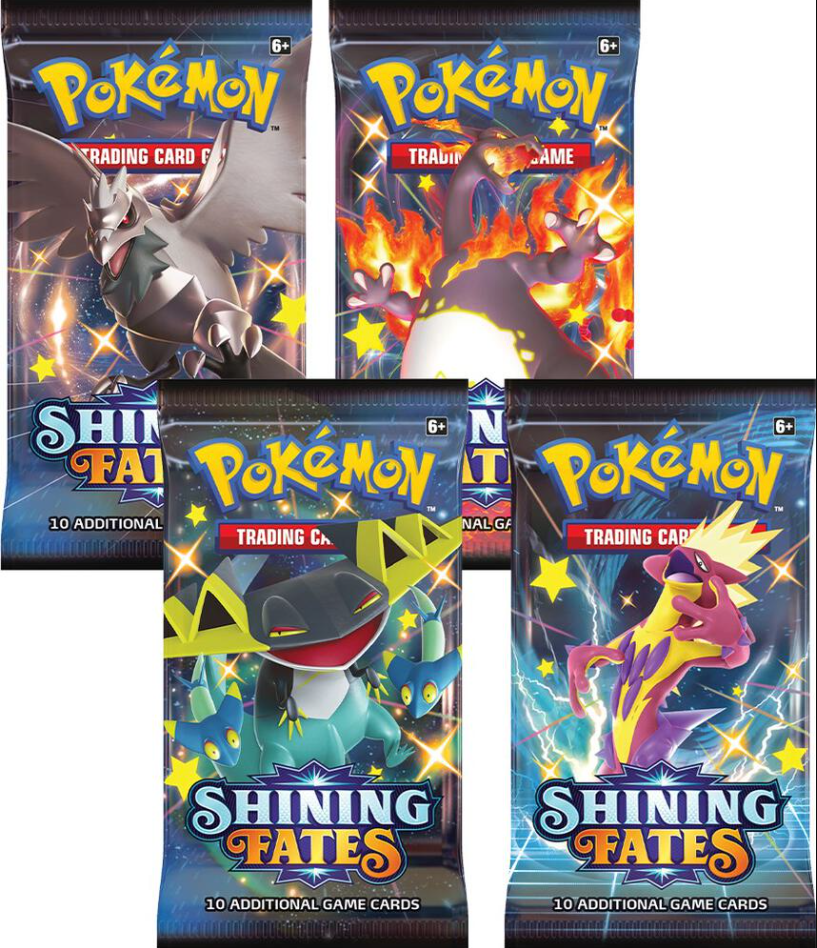 2021 Pokemon Sword & Shield Shining Fates Loose Booster Pack - Papa Joey's Collectibles