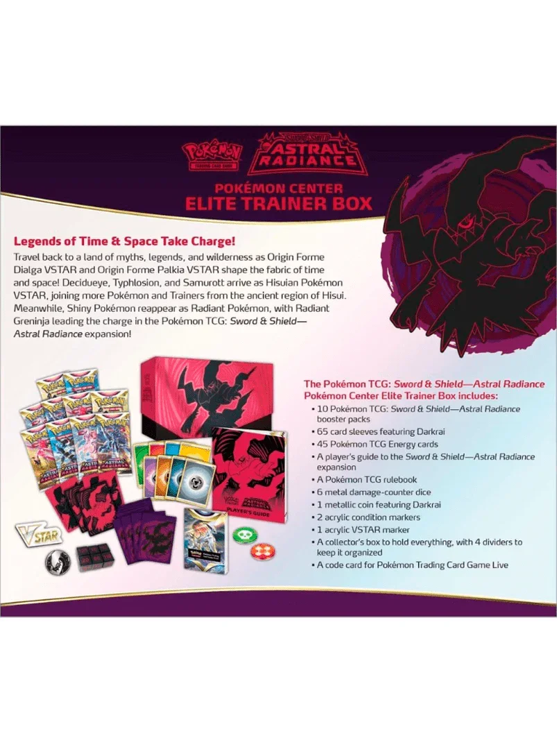 2022 Pokemon Sword & Shield Astral Radiance Pokemon Center Elite Trainer Box - Papa Joey's Collectibles
