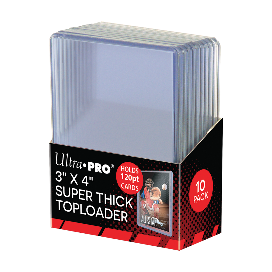 Ultra PRO Standard 120 pt. Pt. Clear 3" x 4" Super Thick Toploader 10 ct.