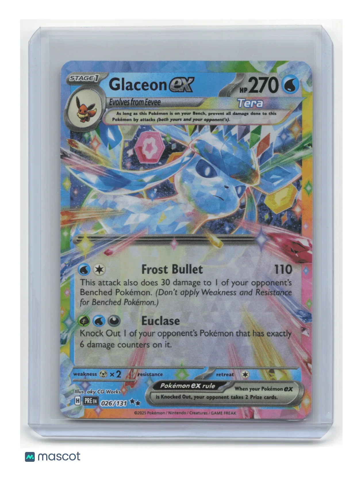 2025 Pokemon TCG Glaceon Prismatic Evolutions #026/131 - Papa Joey's Collectibles