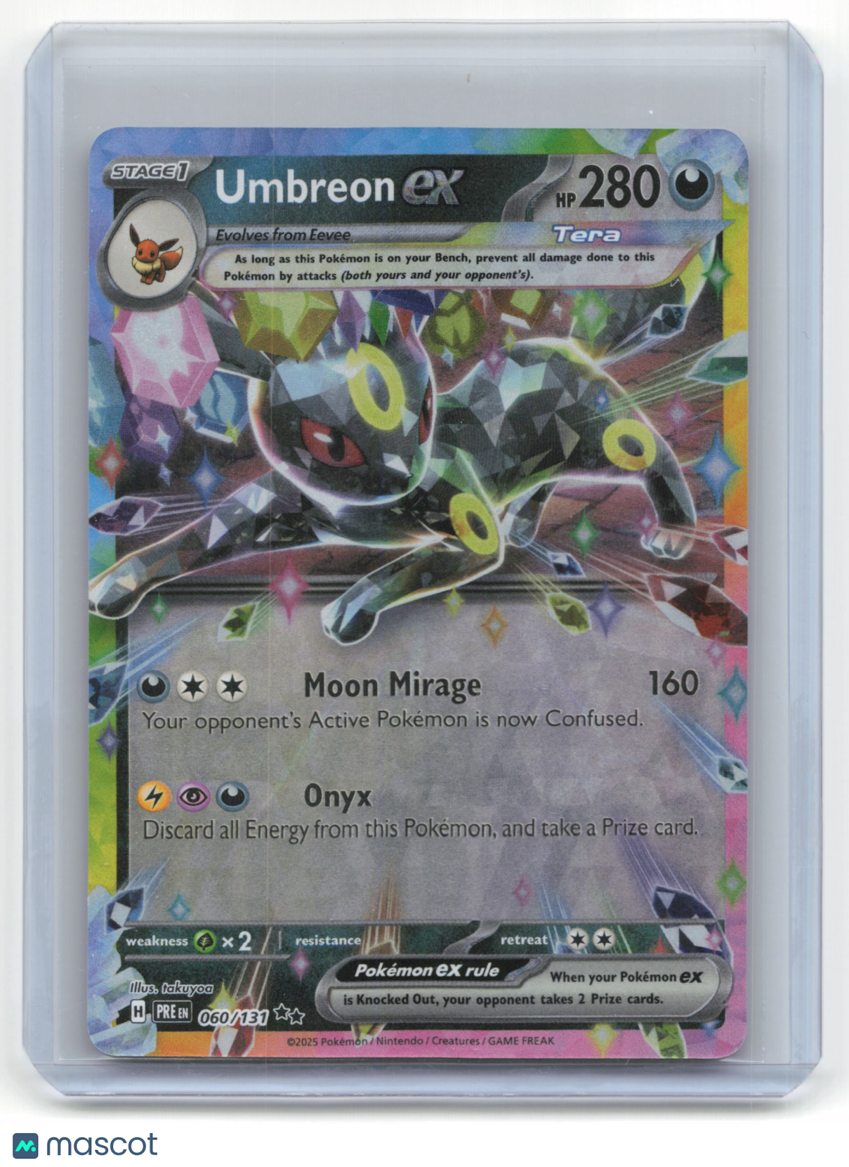 2025 Pokemon Umbreon EX Prismatic Evolutions #060/131