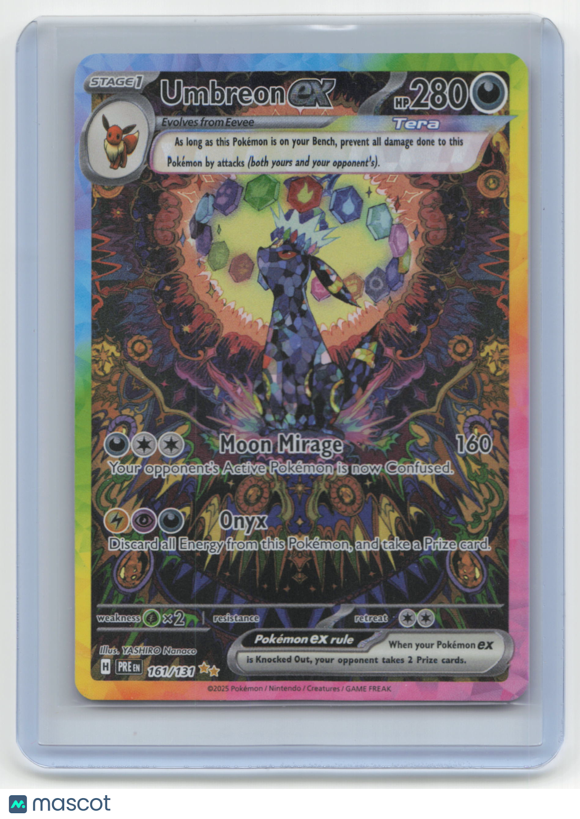 2025 Pokemon TCG Umbreon EX Prismatic Evolutions #161/131