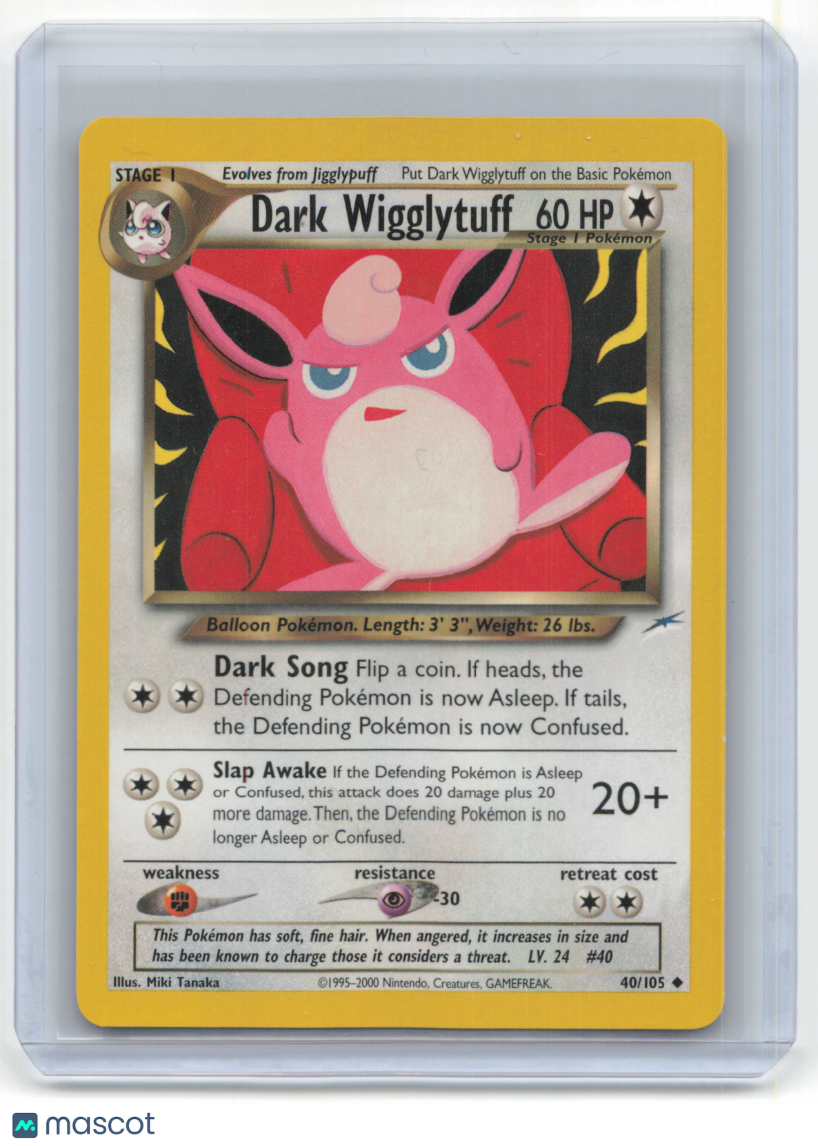 2002 Pokemon TCG Dark Wigglytuff Neo Destiny #40/105 Unlimited