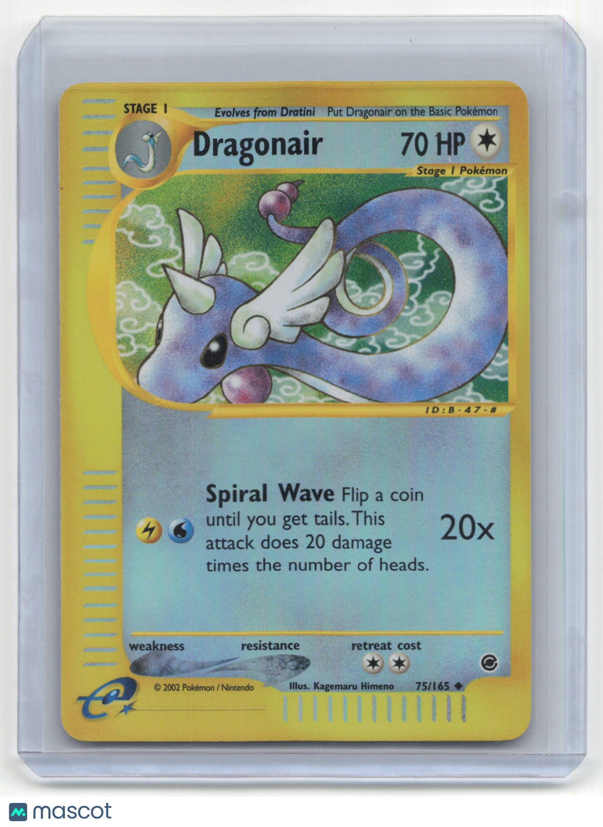 2002 Pokemon Dragonair Expedition Base Set #75/165 Near Mint