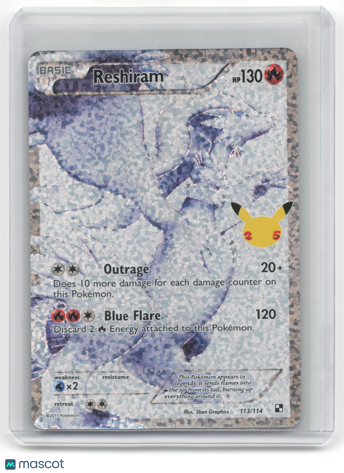 2021 Pokemon TCG Reshiram Celebrations #113/114