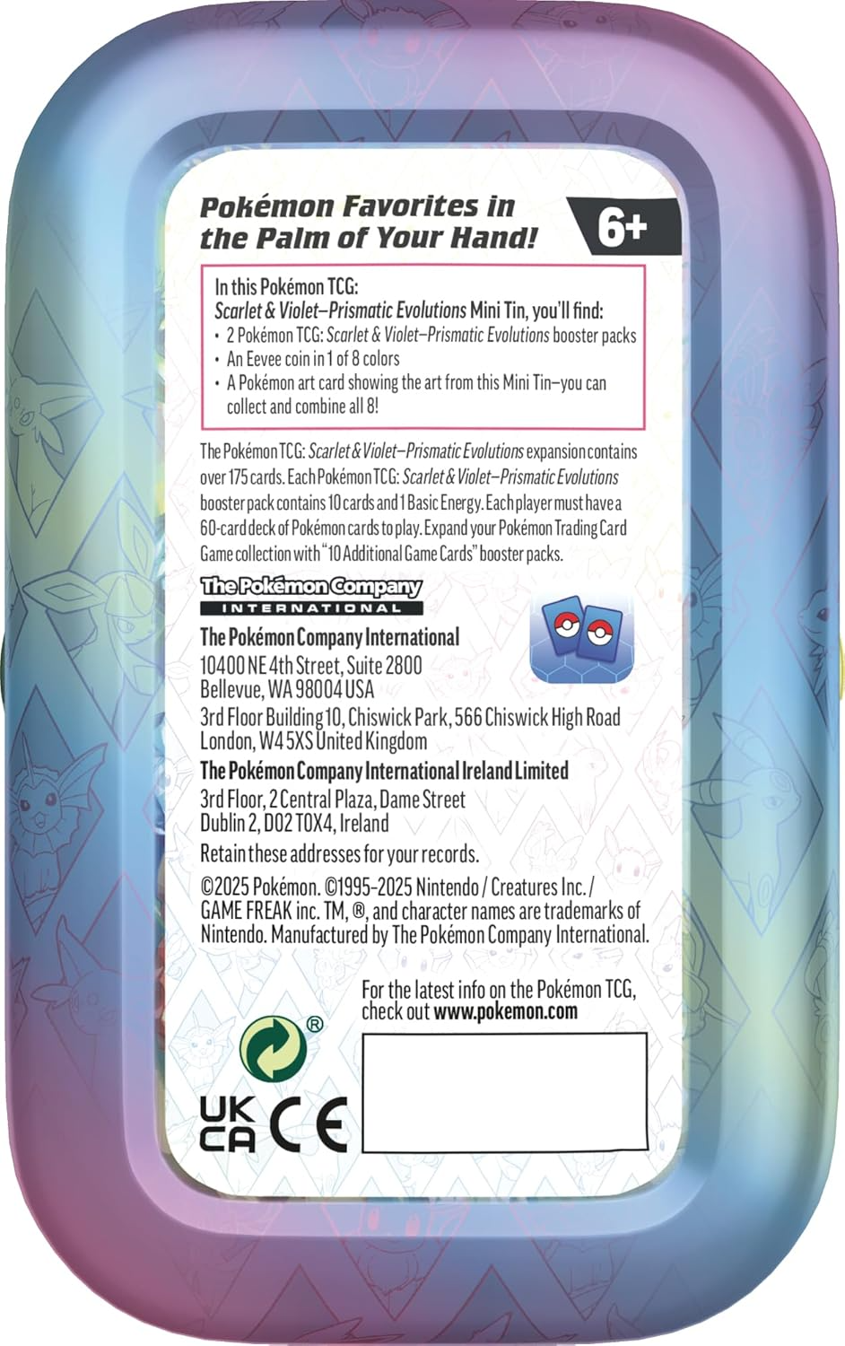 Pokémon TCG: Scarlet & Violet—Prismatic Evolutions Mini Tin