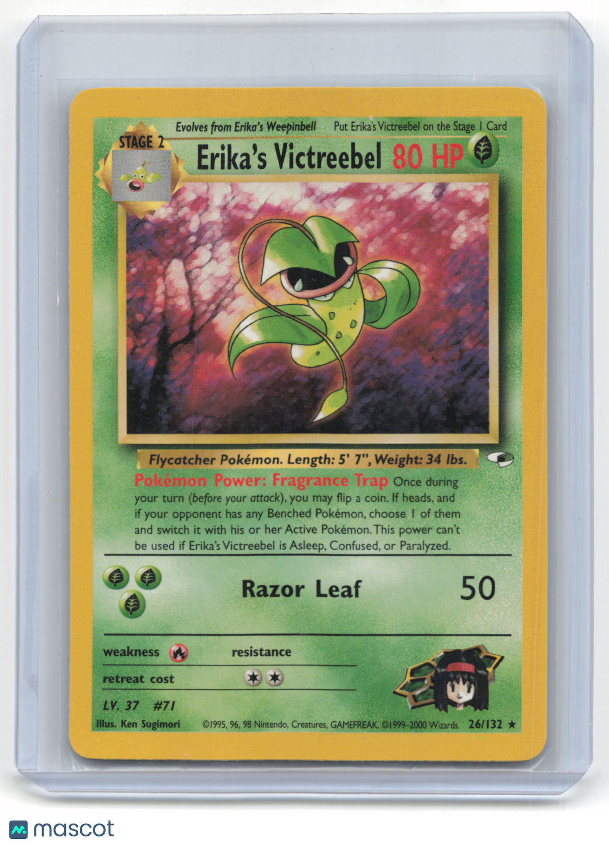 2000 Pokemon TCG Erika's Victreebel Gym Heroes #26/132 Basic Unlimited