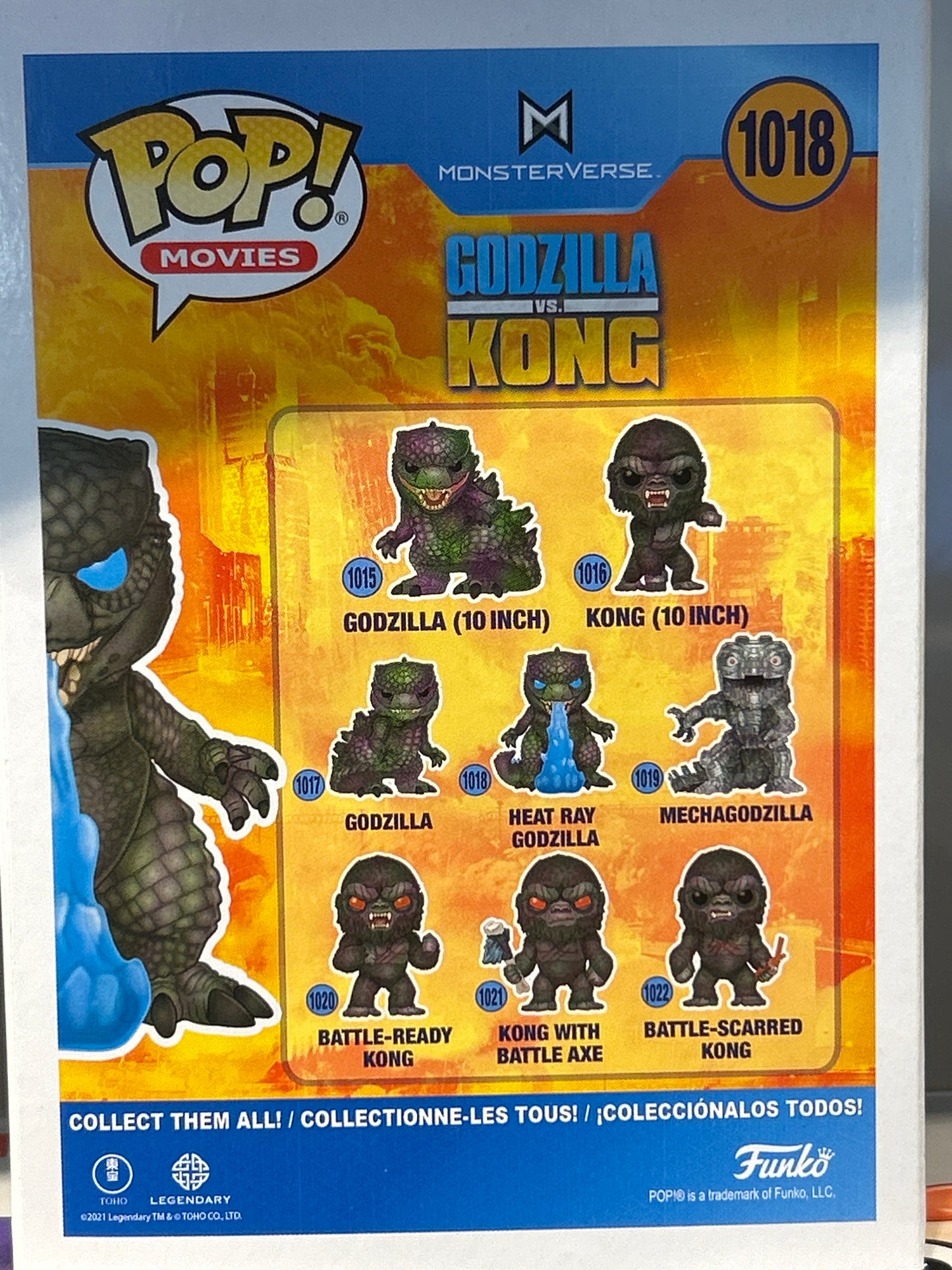 FunkoGodzilla vs. Kong Heat Ray Godzilla # Like New