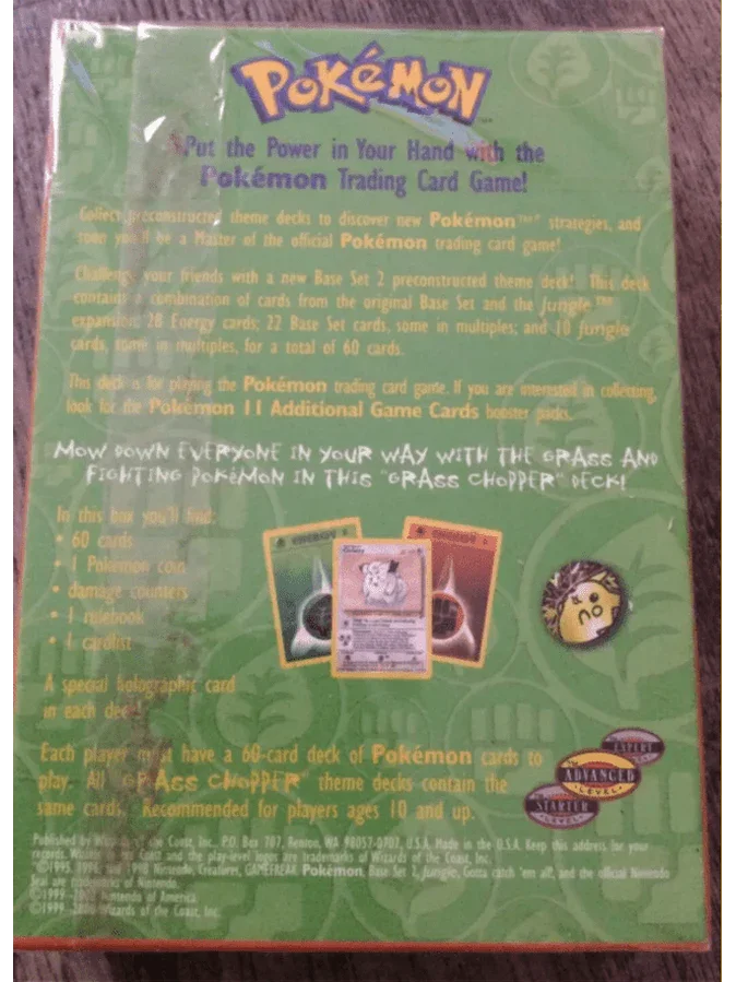2000 Pokemon Grass Chopper (Base Set 2) Theme Deck - Papa Joey's Collectibles