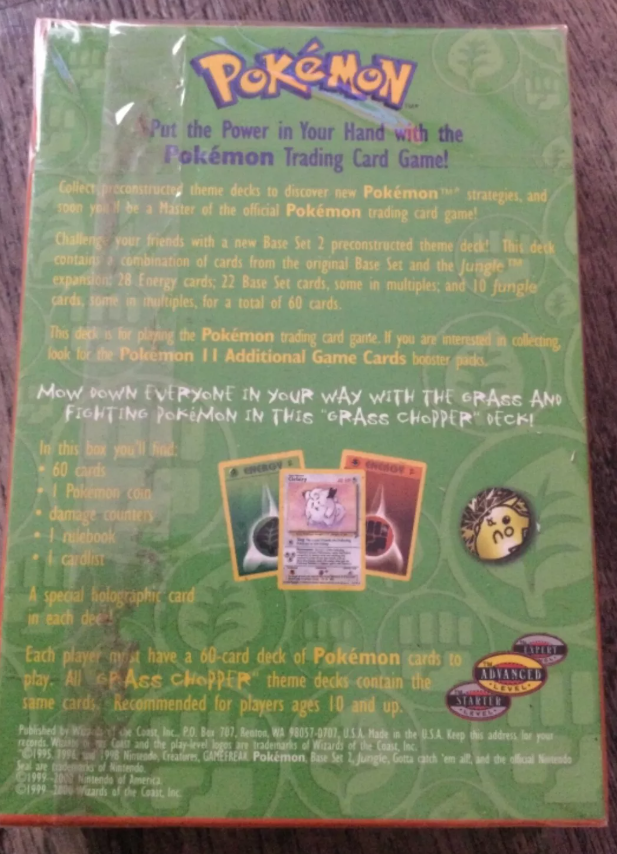 2000 Pokemon Grass Chopper (Base Set 2) Theme Deck - Papa Joey's Collectibles