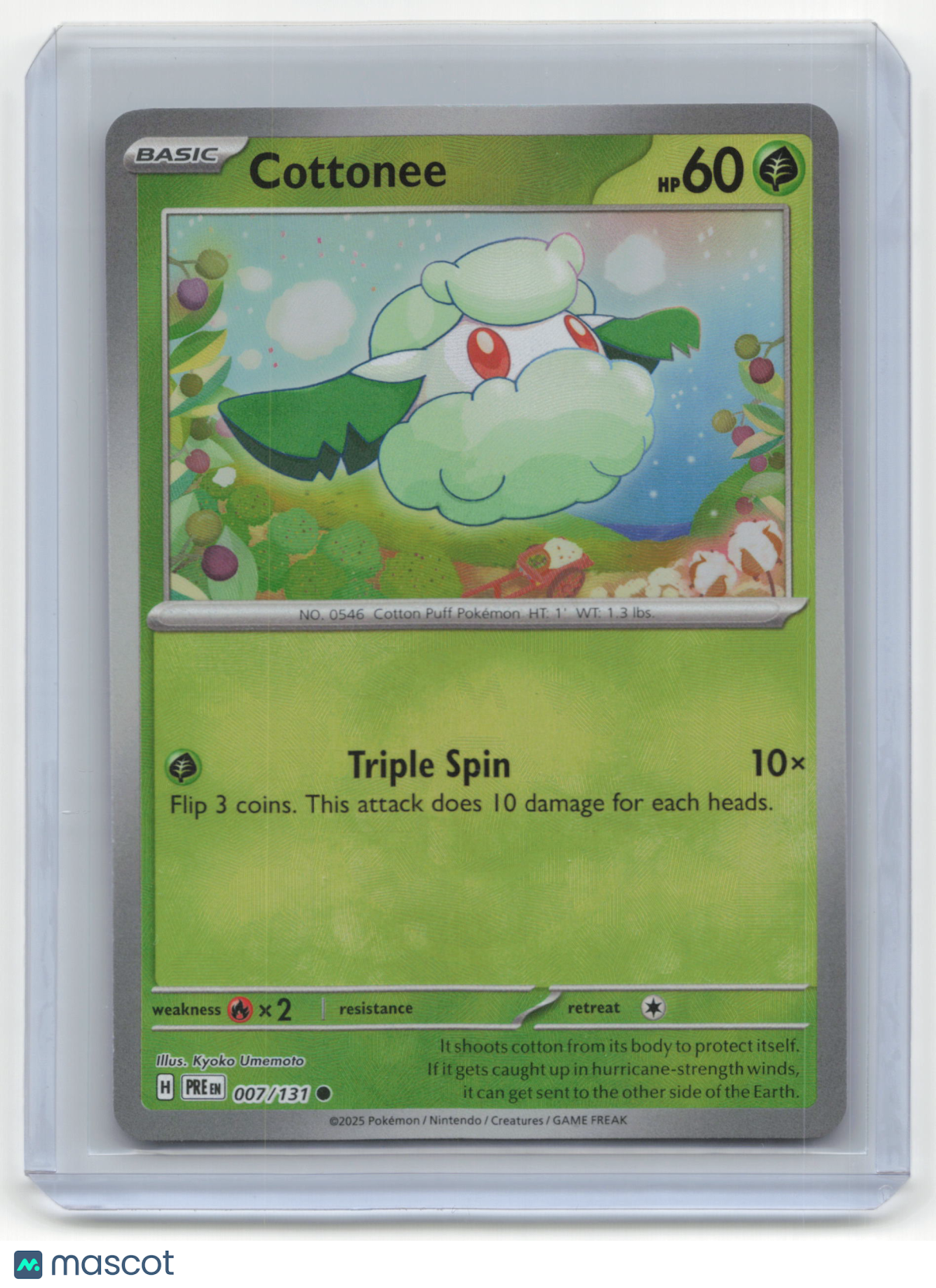 2025 Pokemon Cottonee Prismatic Evolutions #007/131