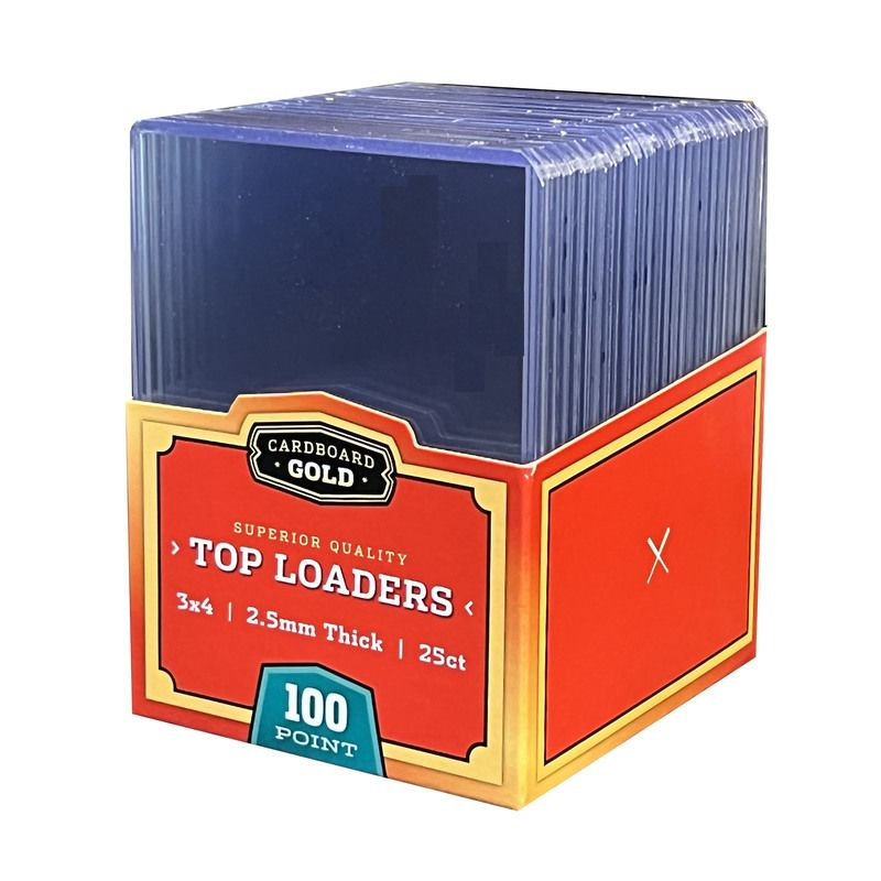 Cardboard Gold Standard 100 Pt. Clear 3" x 4" Toploader 25 ct.
