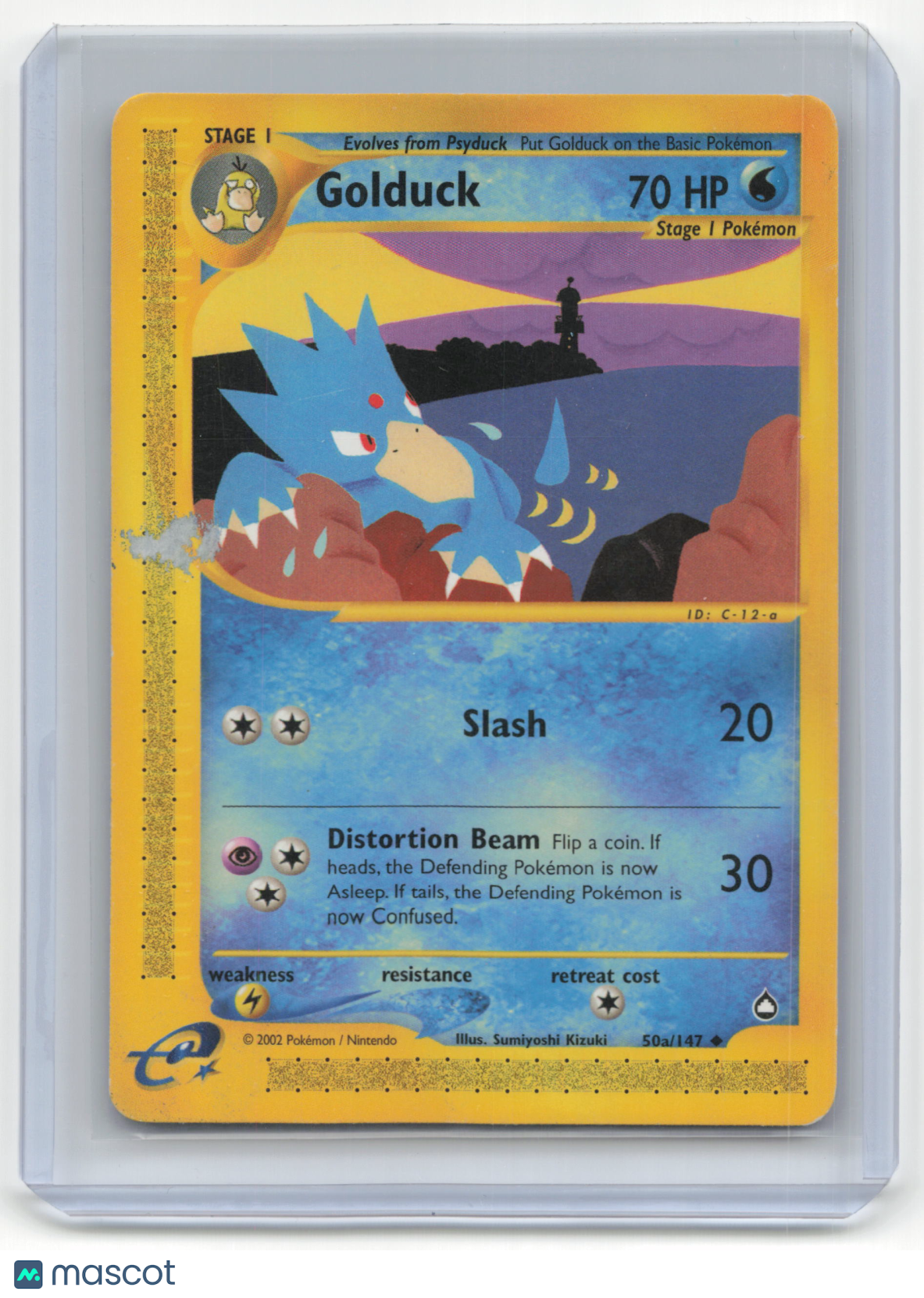 2002 Pokemon TCG Golduck Aquapolis #50a/147 Damaged