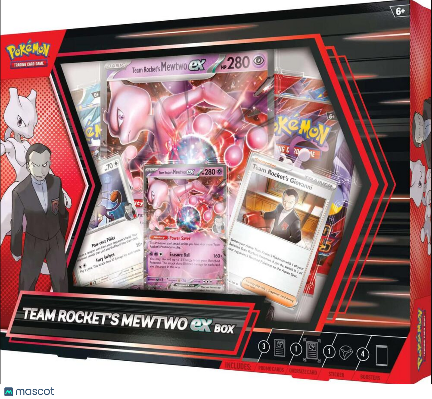 2025 Pokemon Scarlet & Violet Team Rocket's Mewtwo EX Collection Box