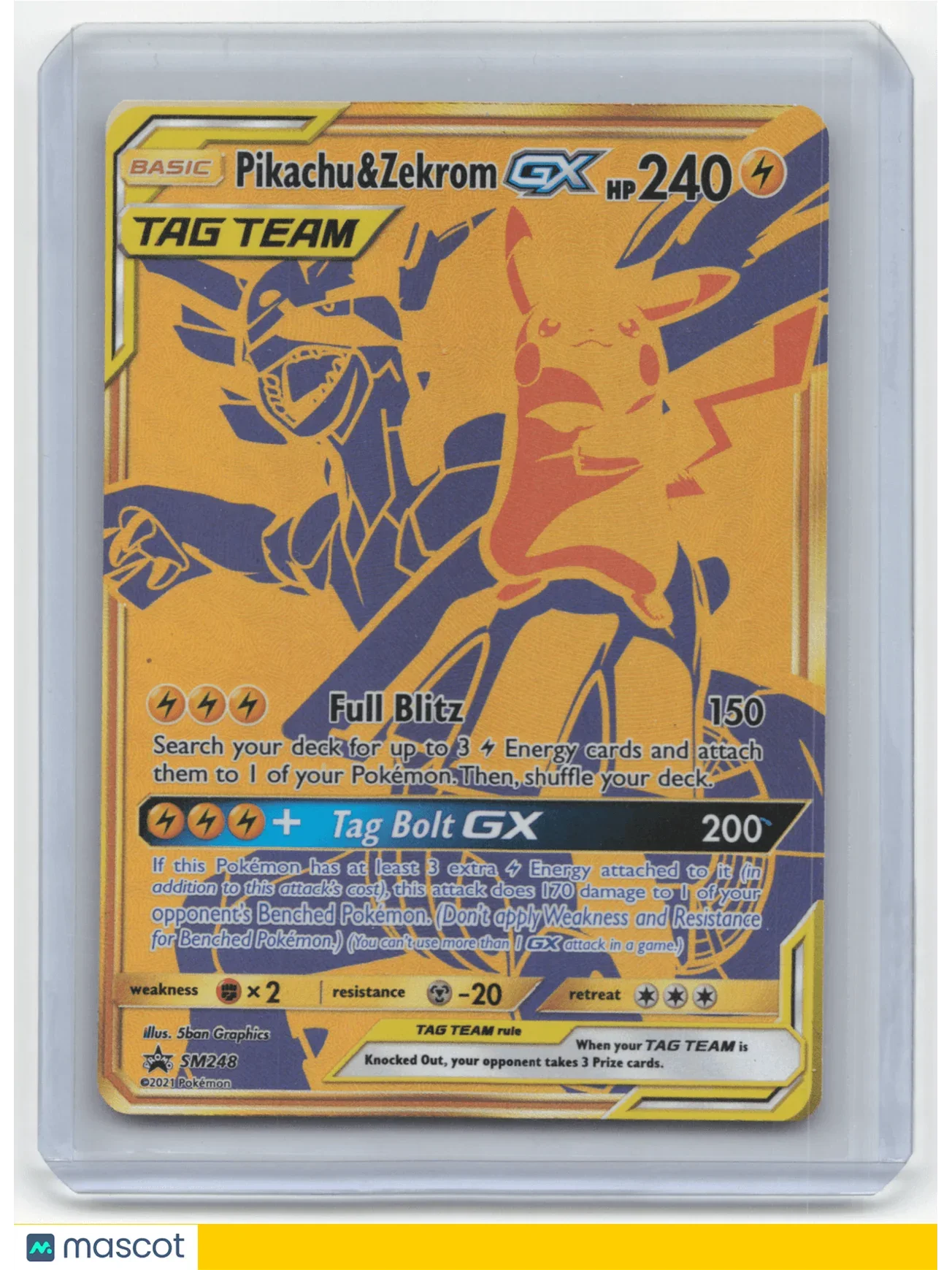 2021 Pokemon TCG Pikachu Zekrom Sun & Moon - Team Up #SM 248 Promo - Papa Joey's Collectibles