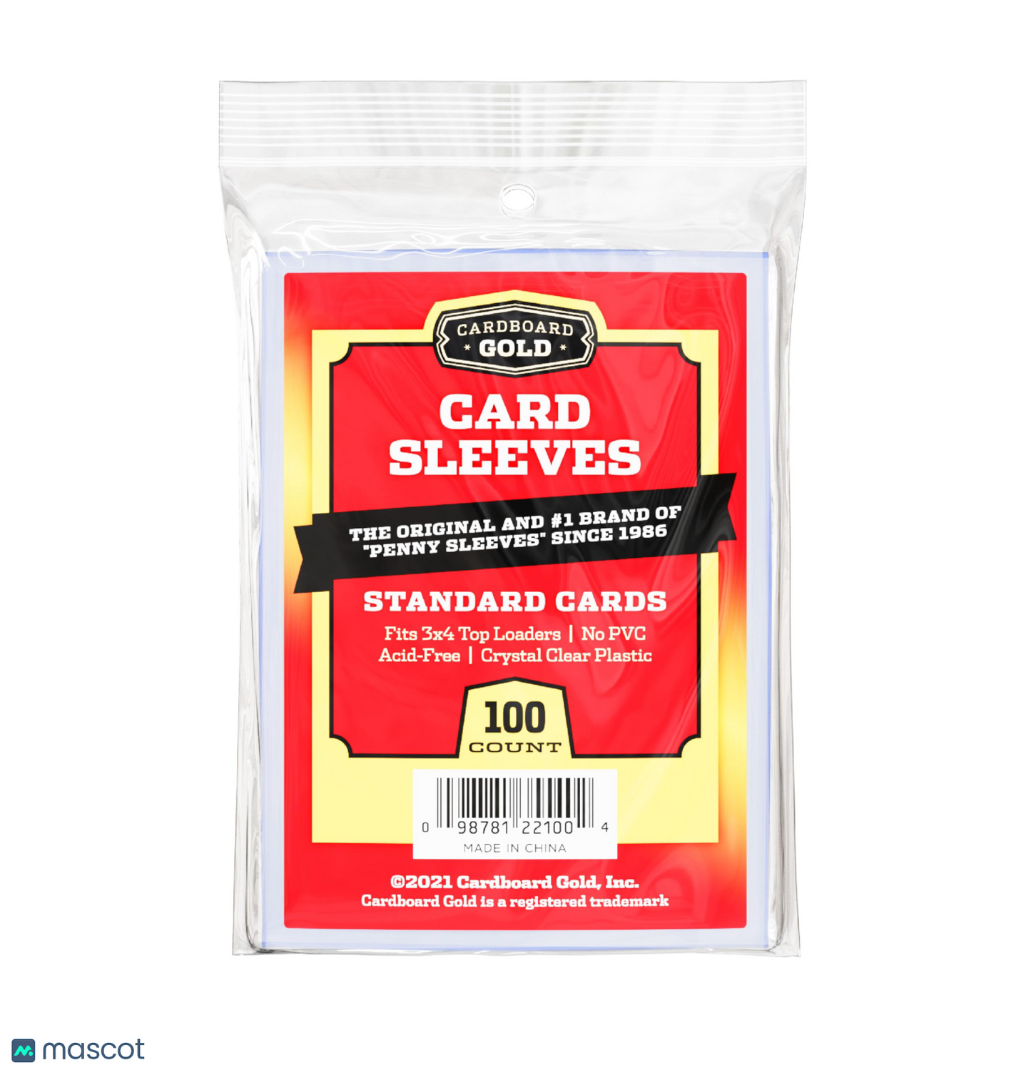 Cardboard Gold Card Sleeves (100 Count)