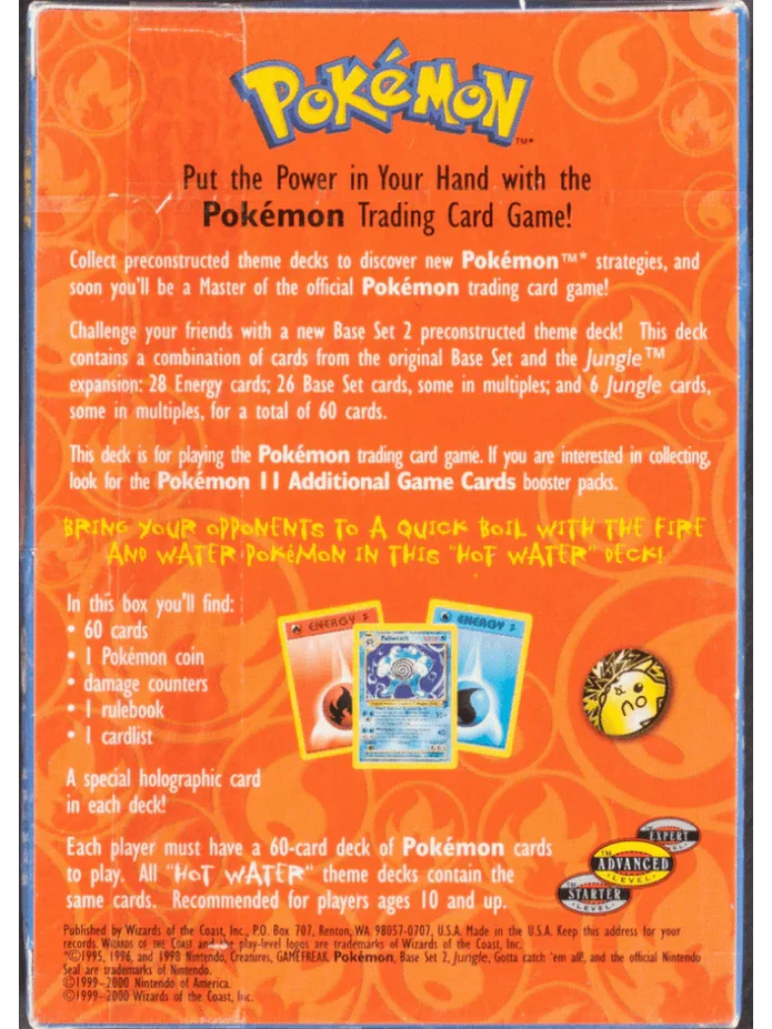 2000 Pokemon Base Set 2 Hot Water Theme Deck - Papa Joey's Collectibles