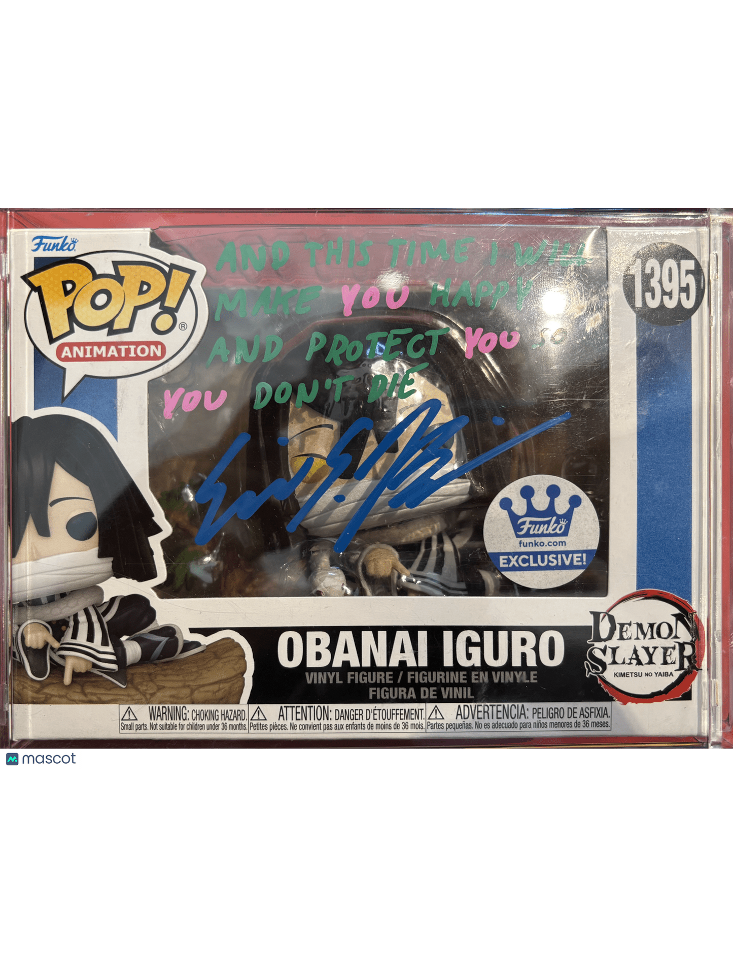 2023 Funko Demon Slayer Obanai Iguro #1395 Autographed No COA Sealed Boxes