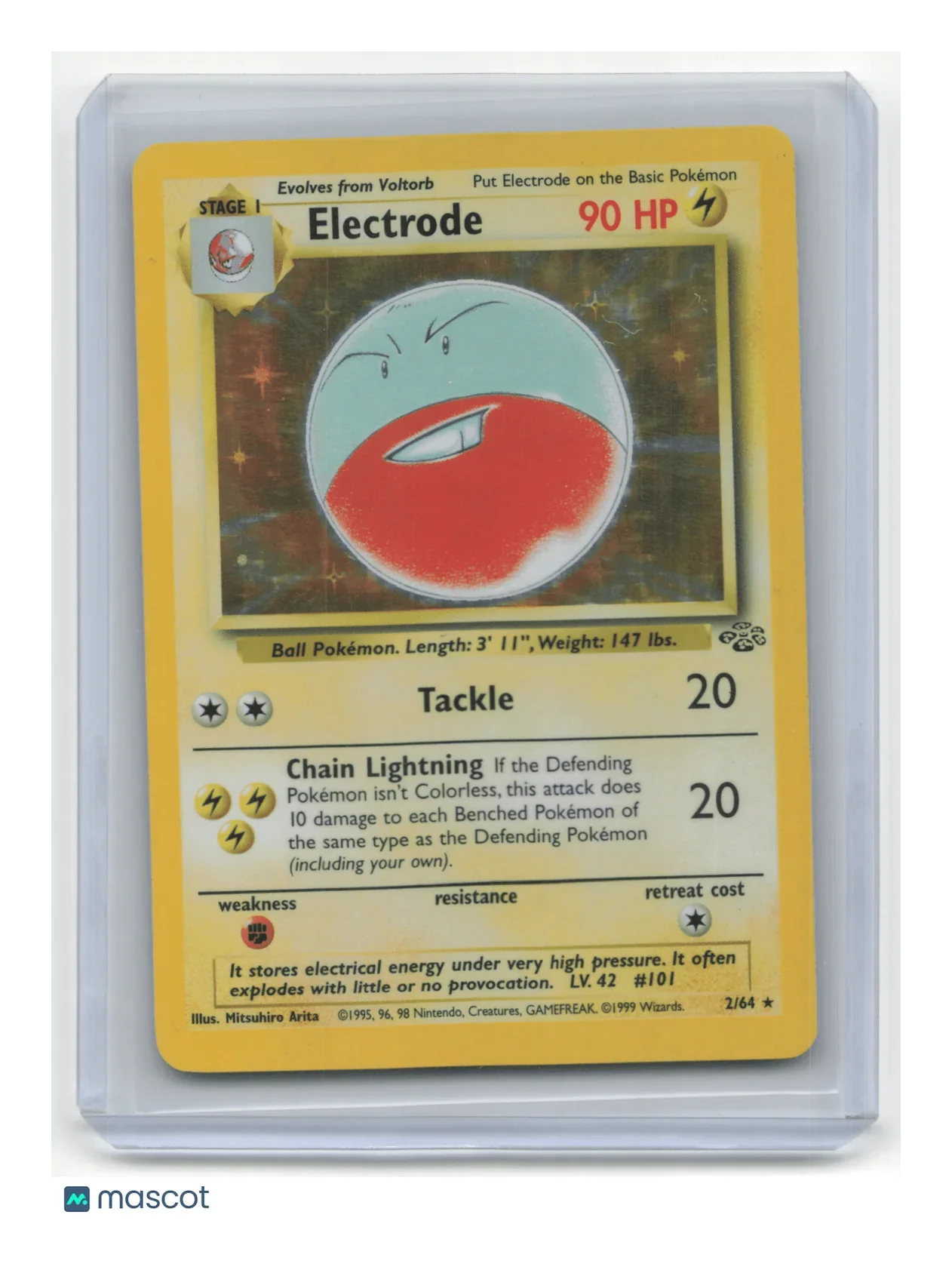 1999 Pokemon TCG Electrode Jungle #2/64 Mod Played Holo Unlimited - Papa Joey's Collectibles