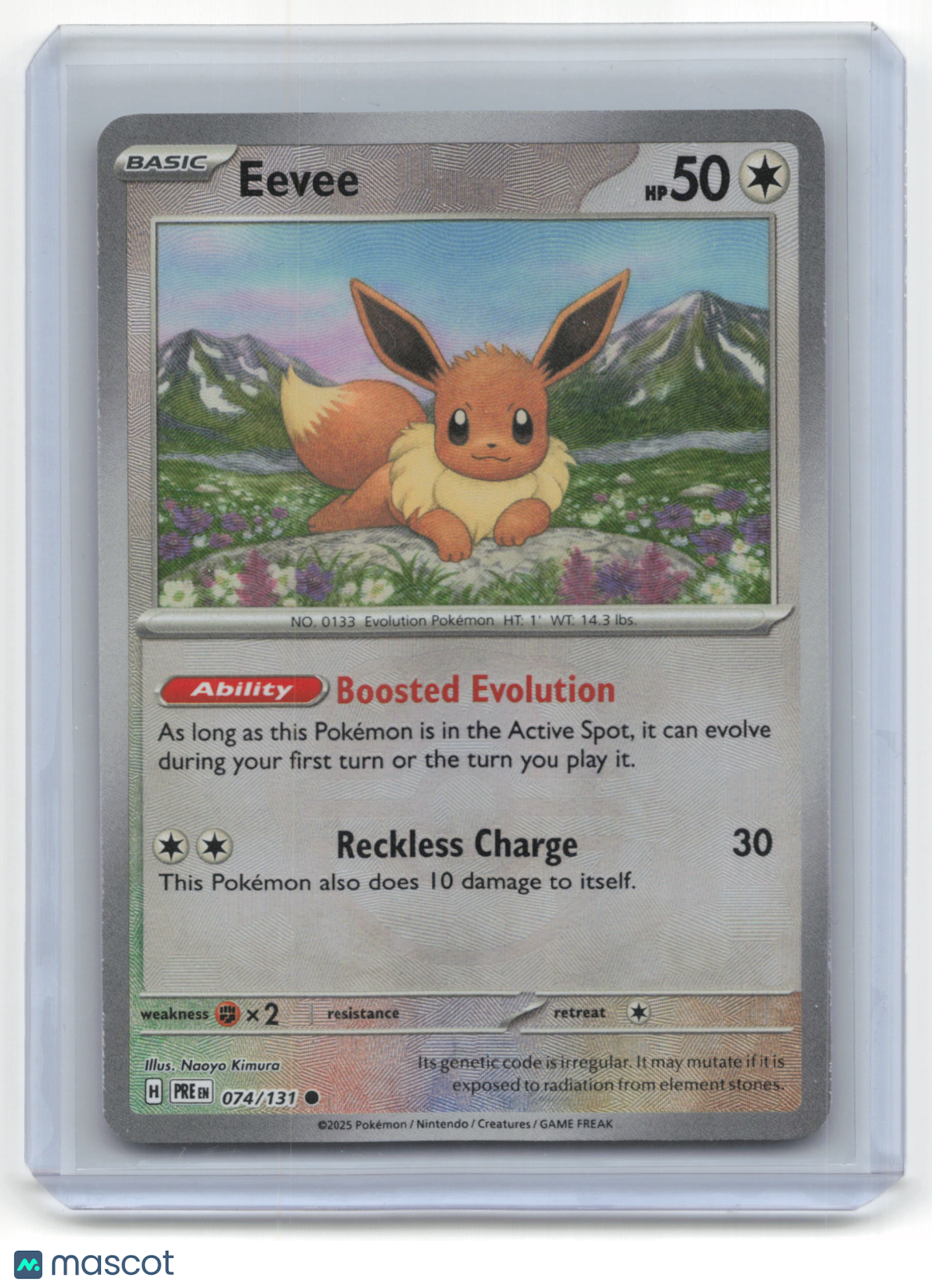 2025 Pokemon TCG Eevee Prismatic Evolutions #074/131 MasterBall Holo