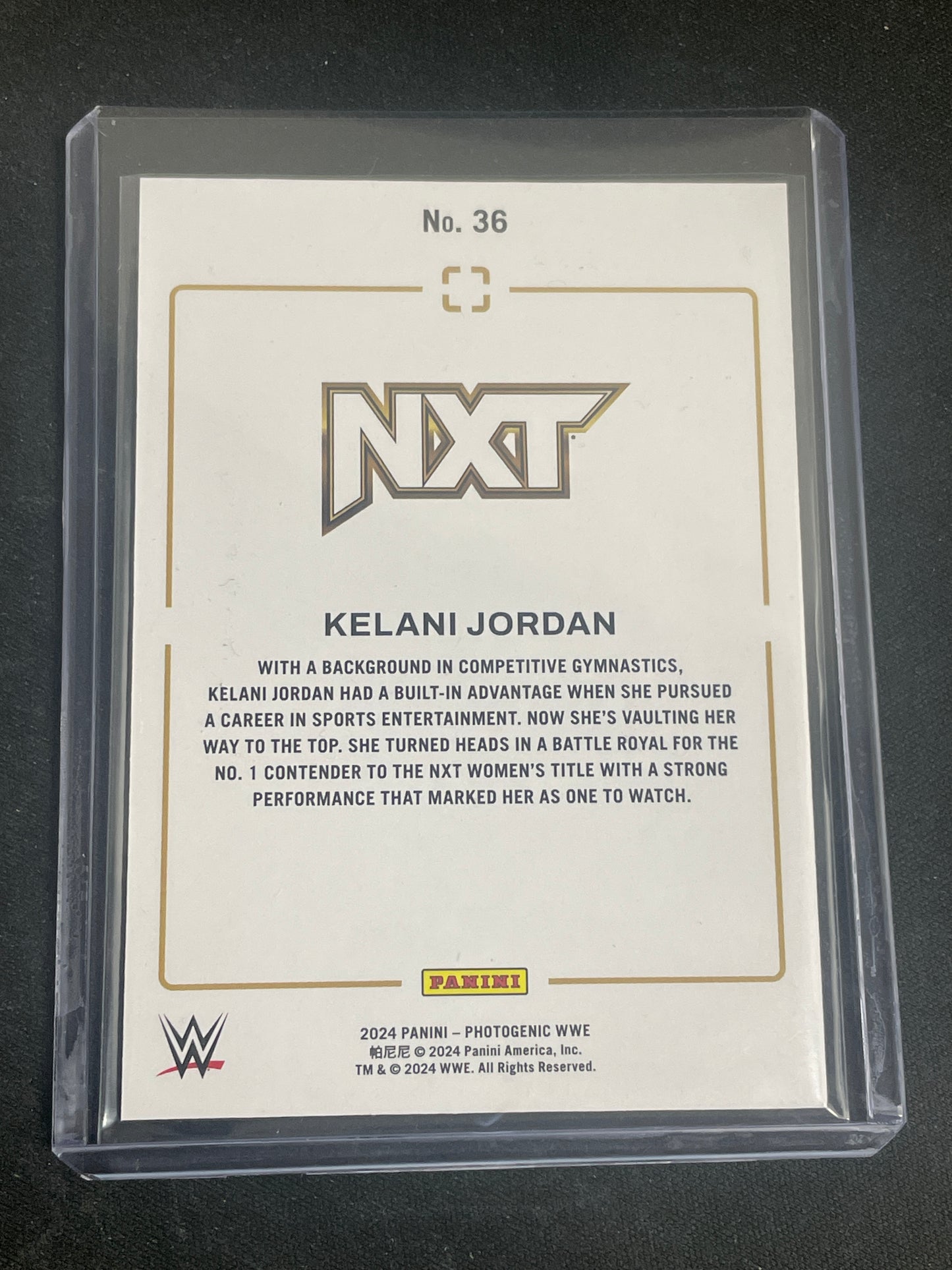 2023 Panini Photogenic Wrestling Kelani Jordan RC 42/99 #4/199 - Papa Joey's Collectibles